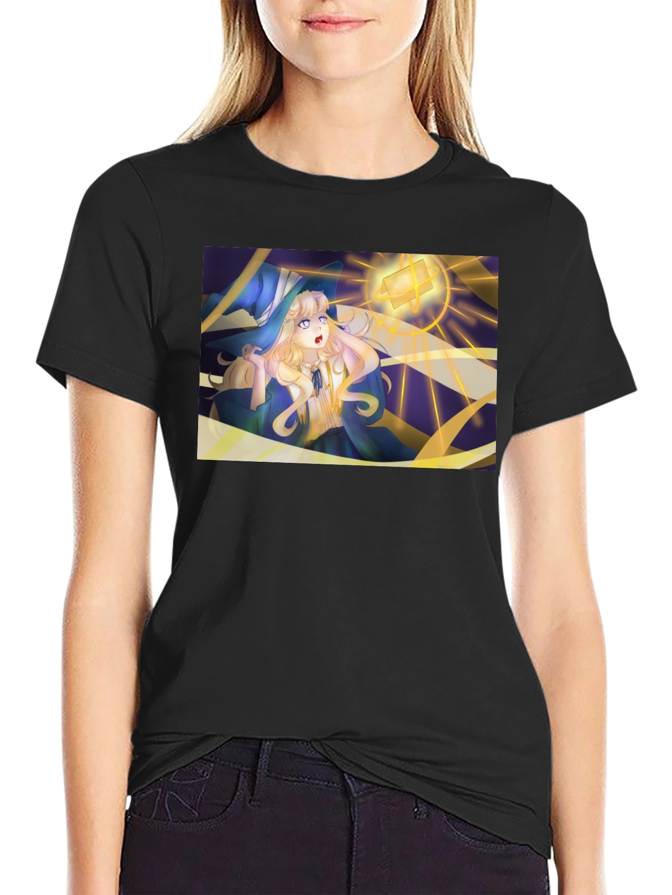 Anime Witch Graphic Tee - Stylish Comfort