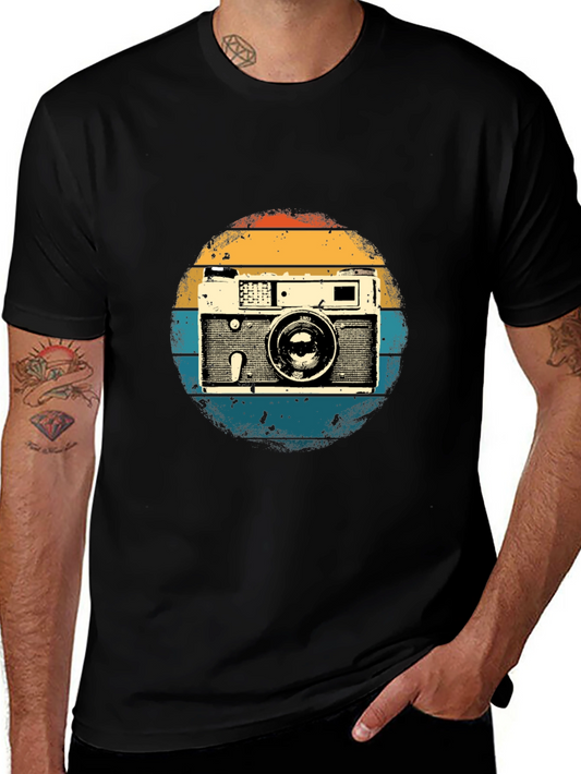 Vintage Camera Graphic T-Shirt - Retro Photography Tee