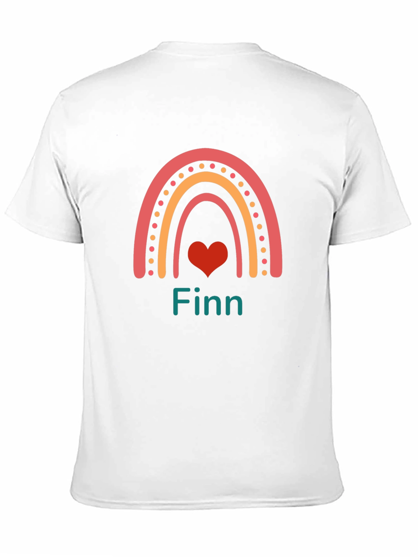 Personalized Rainbow Heart Name T-Shirt