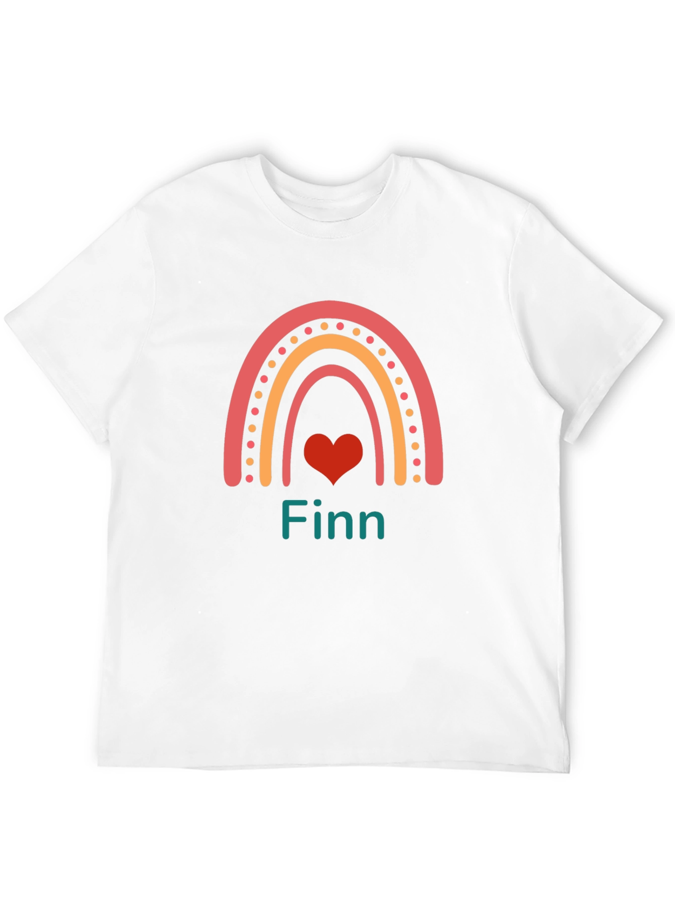 Personalized Rainbow Heart Name T-Shirt