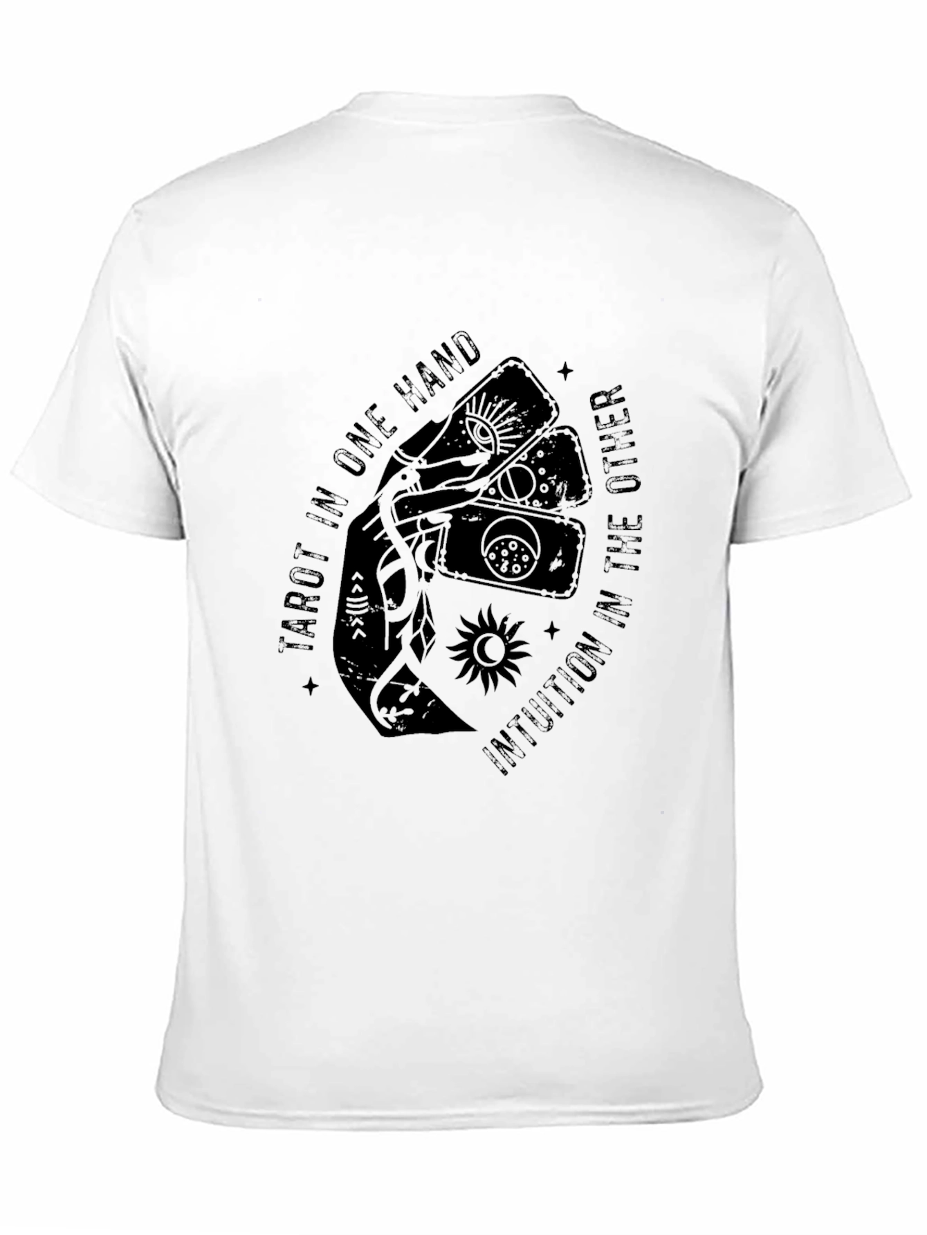 Tarot and Intuition Graphic Tee - Unisex Black T-Shirt