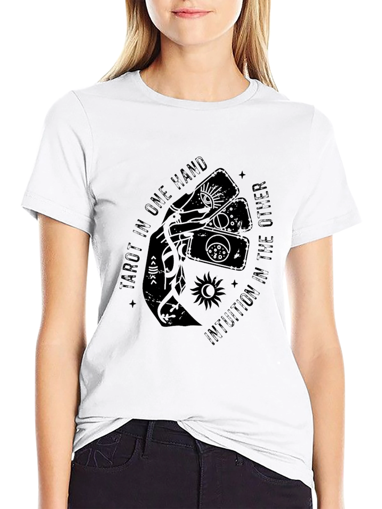 Tarot and Intuition Graphic Tee - Unisex Black T-Shirt