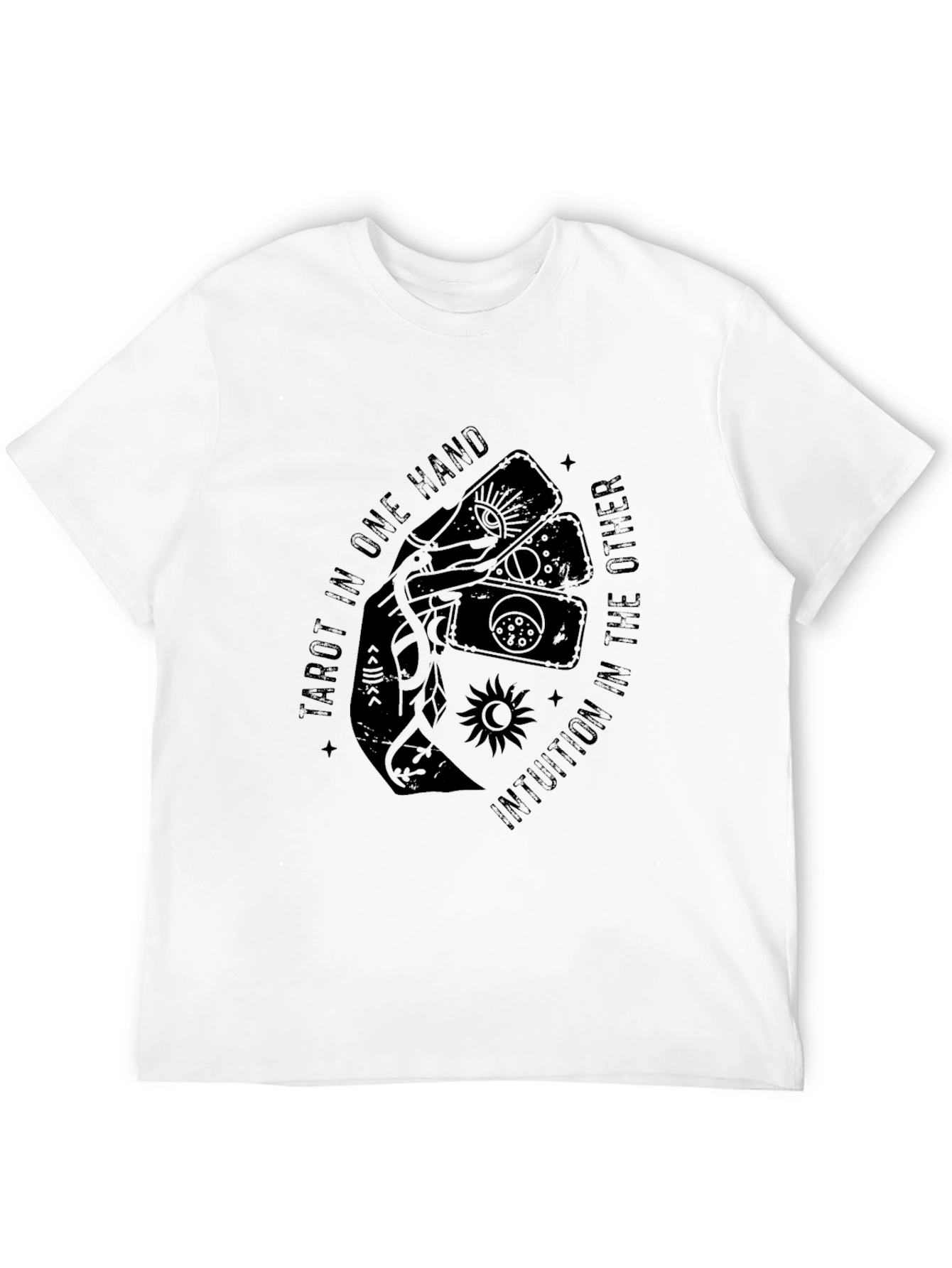 Tarot and Intuition Graphic Tee - Unisex Black T-Shirt