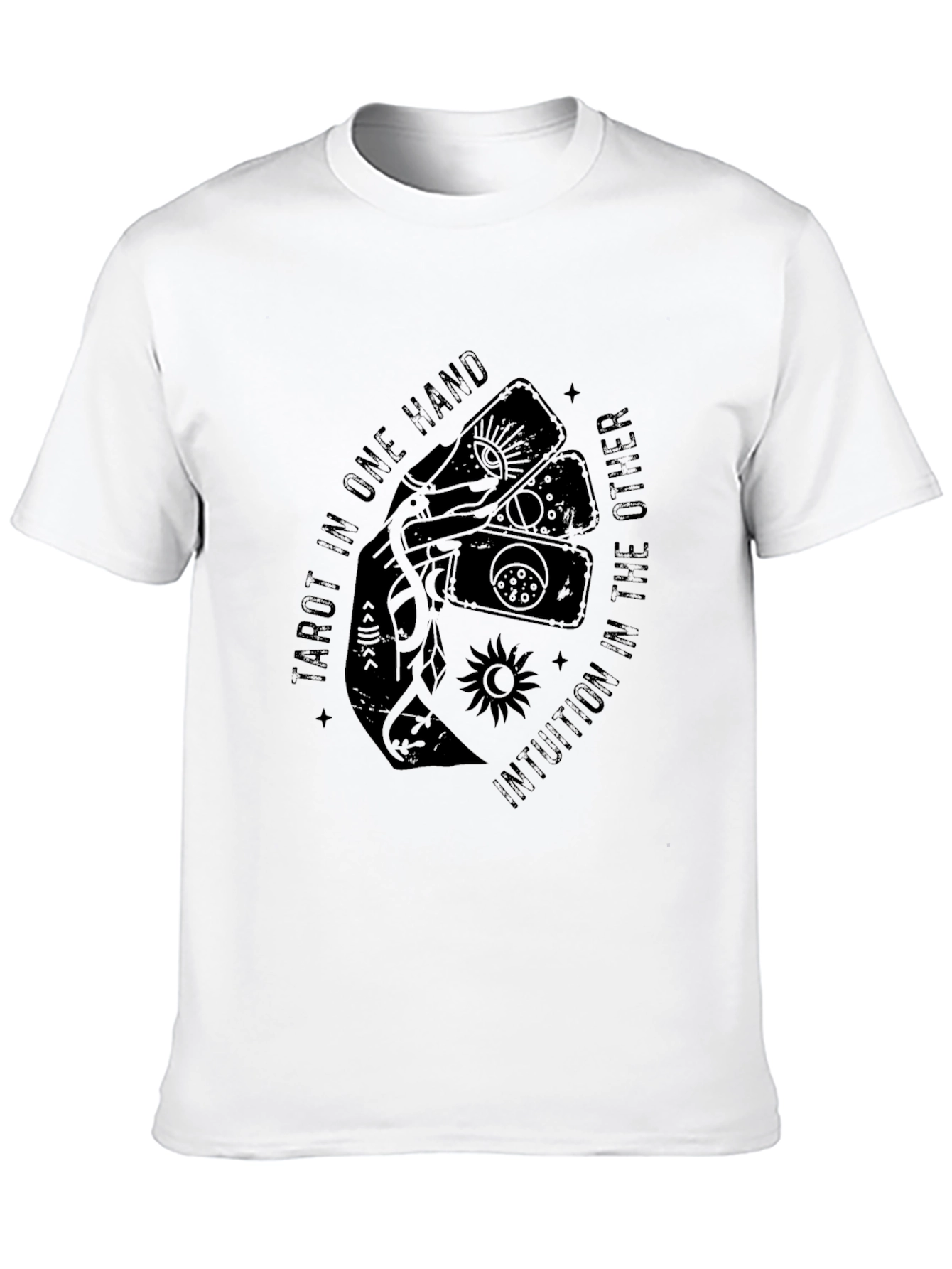 Tarot and Intuition Graphic Tee - Unisex Black T-Shirt