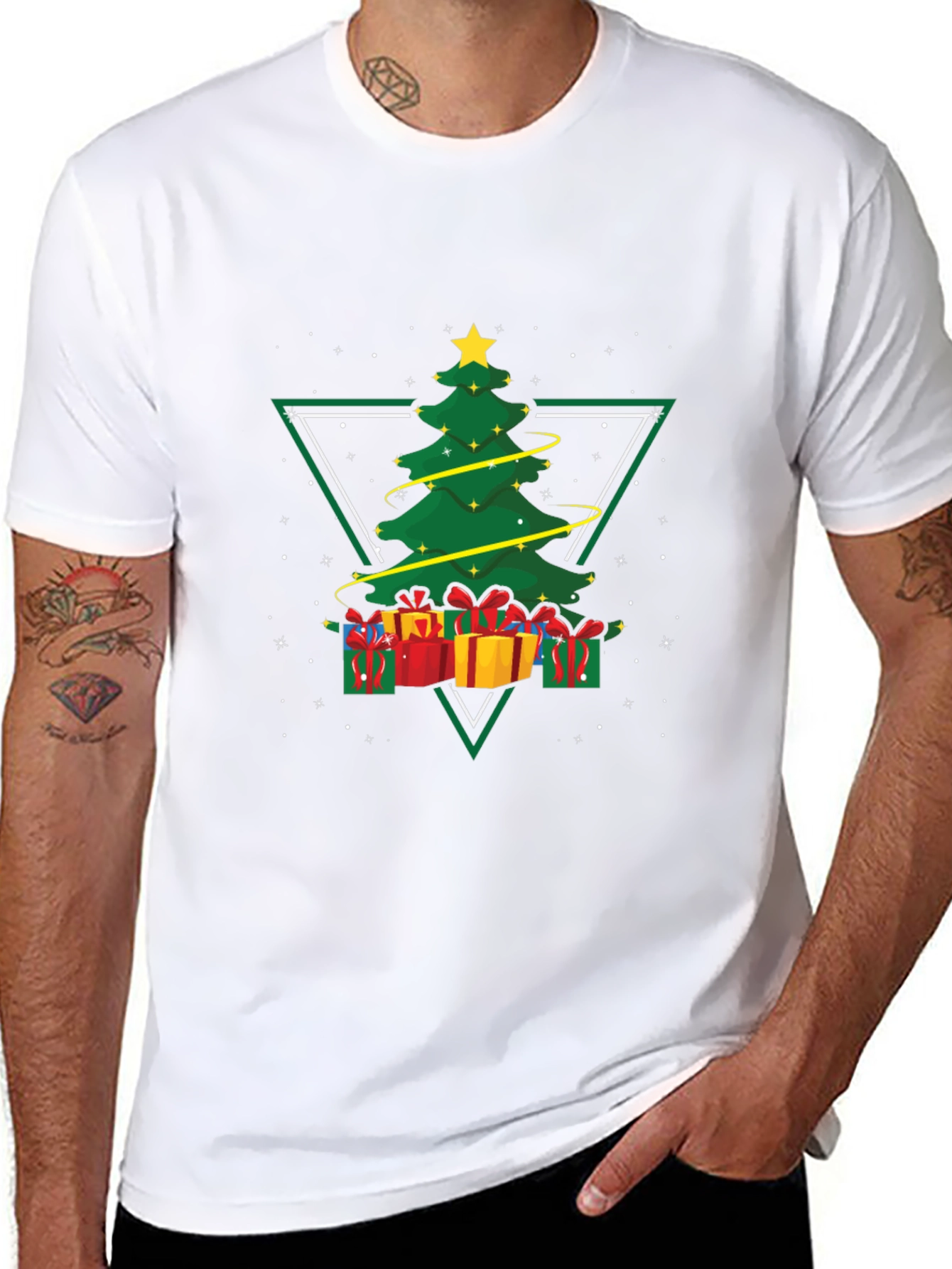Christmas Tree Triangle Graphic Tee