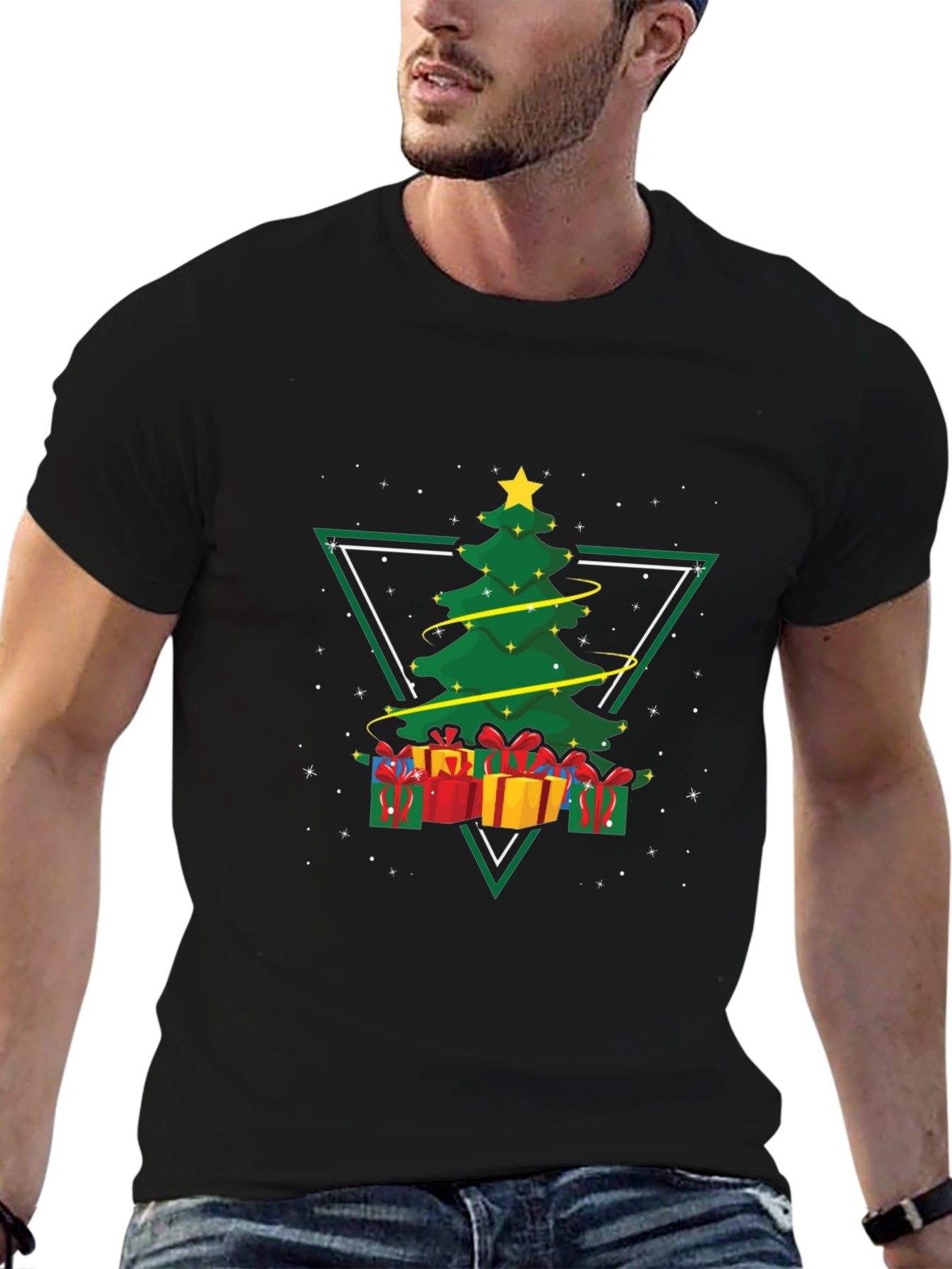 Christmas Tree Triangle Graphic Tee