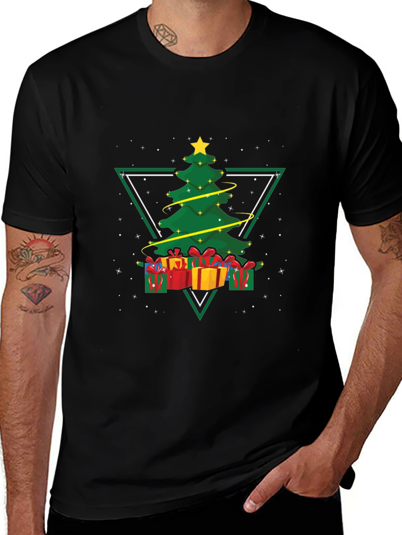 Christmas Tree Triangle Graphic Tee