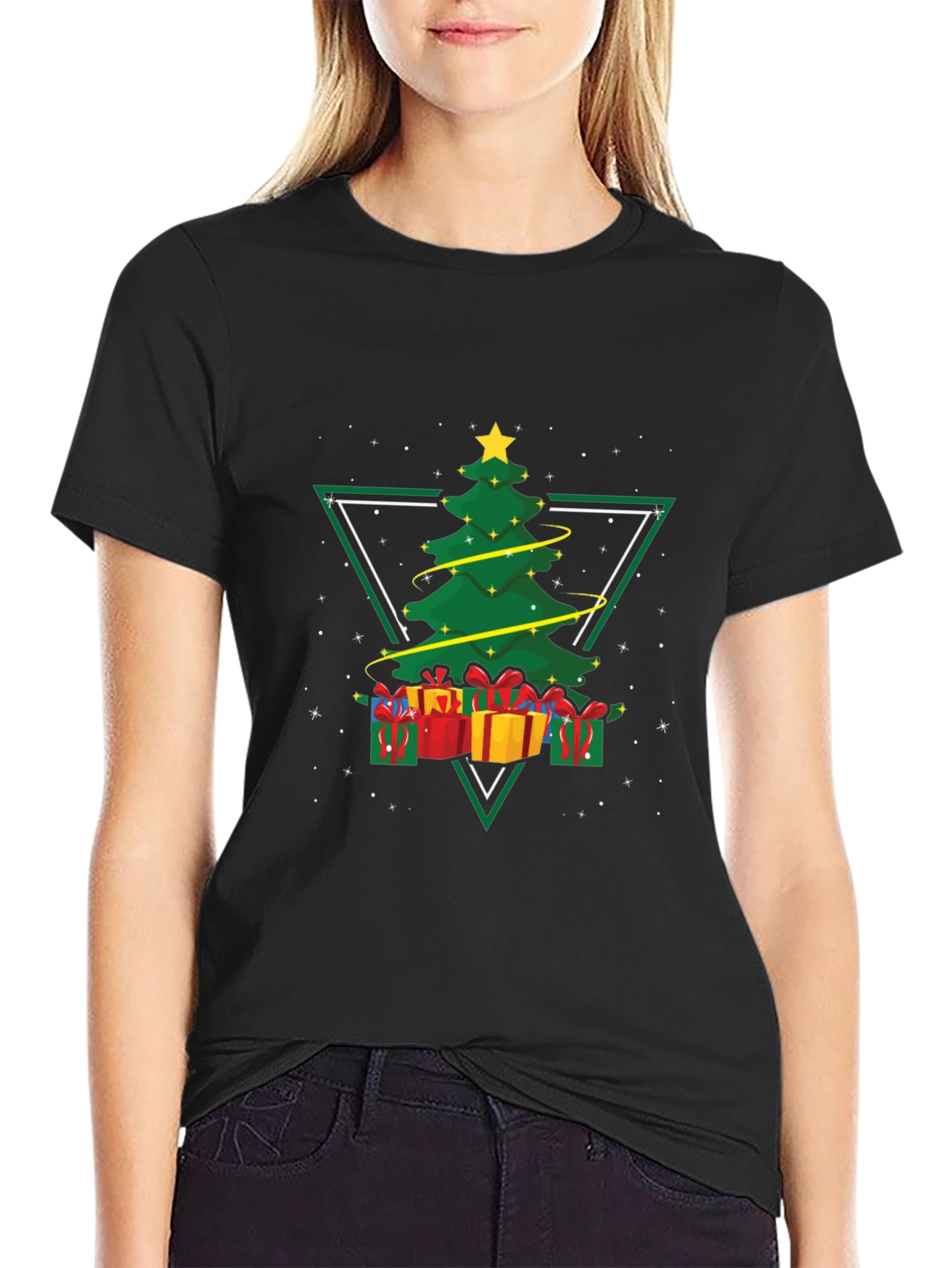 Christmas Tree Triangle Graphic Tee