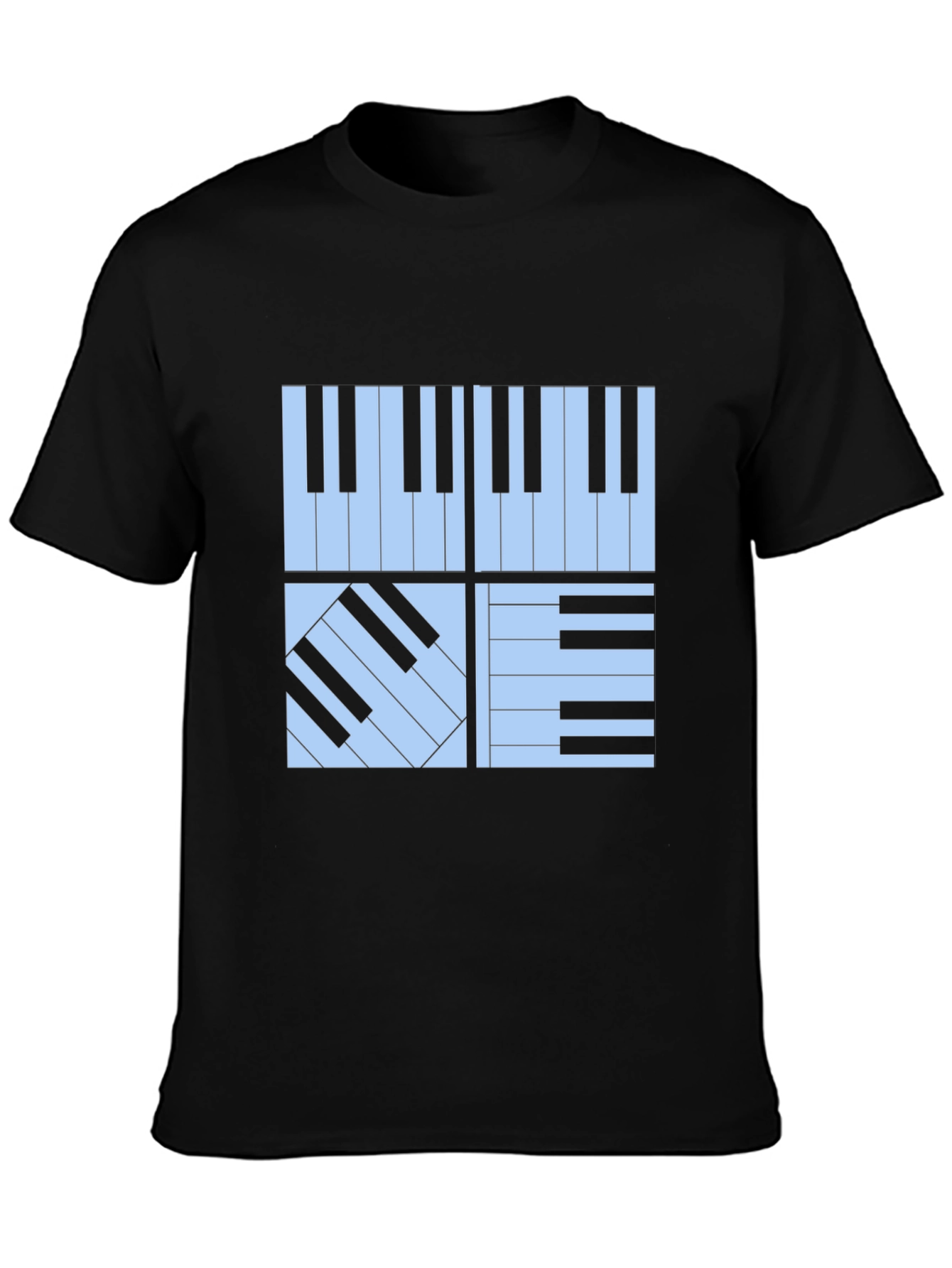 Piano Keys Graphic Tee - Stylish Musicians T-Shirt