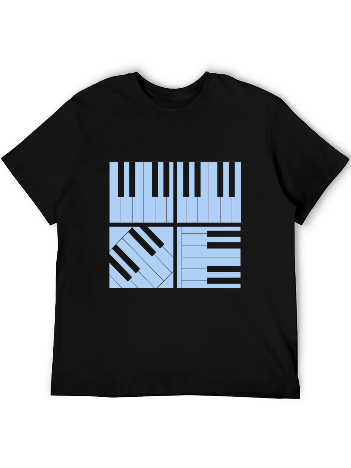 Piano Keys Graphic Tee - Stylish Musicians T-Shirt