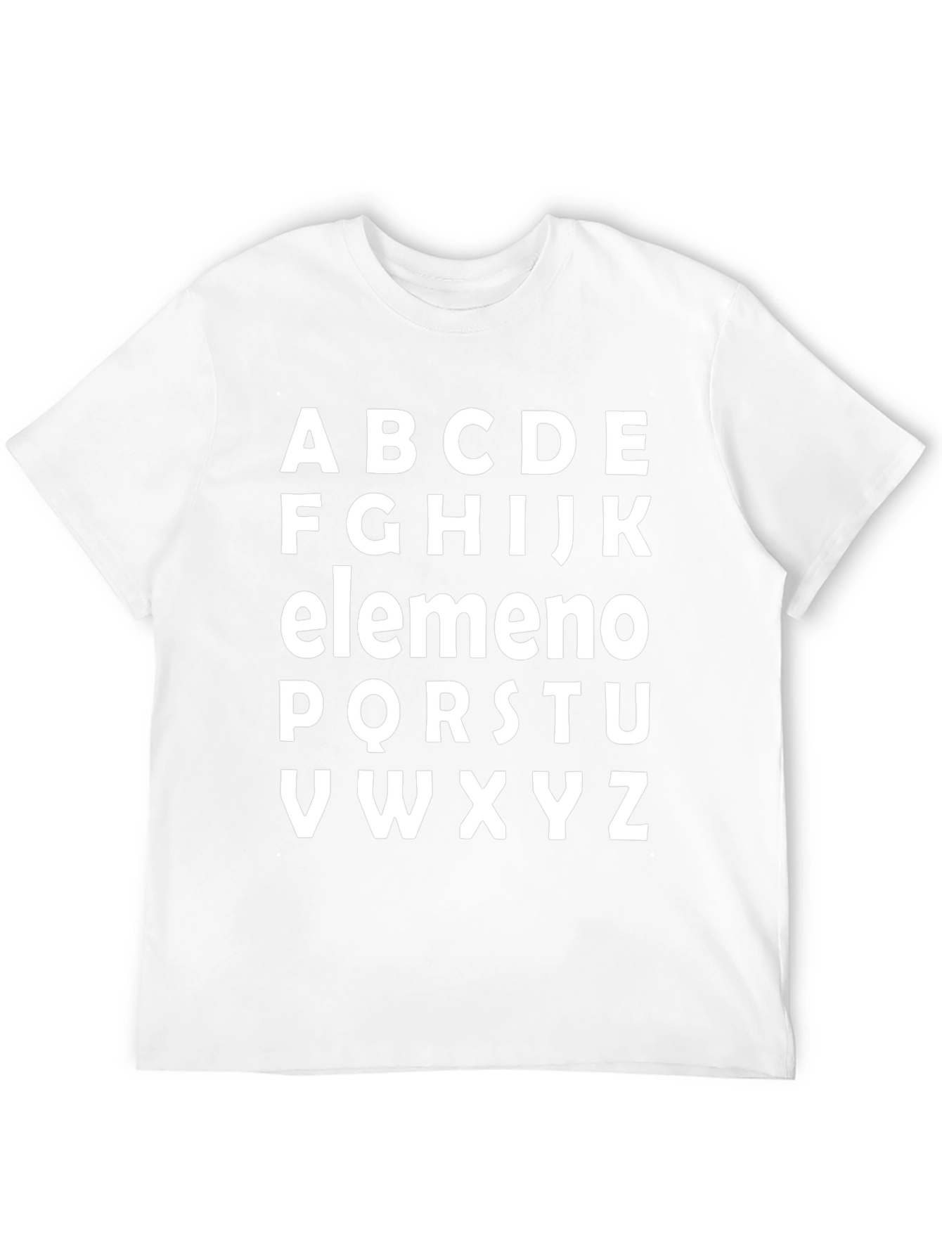 Alphabet T-Shirt - Black Cotton Blend