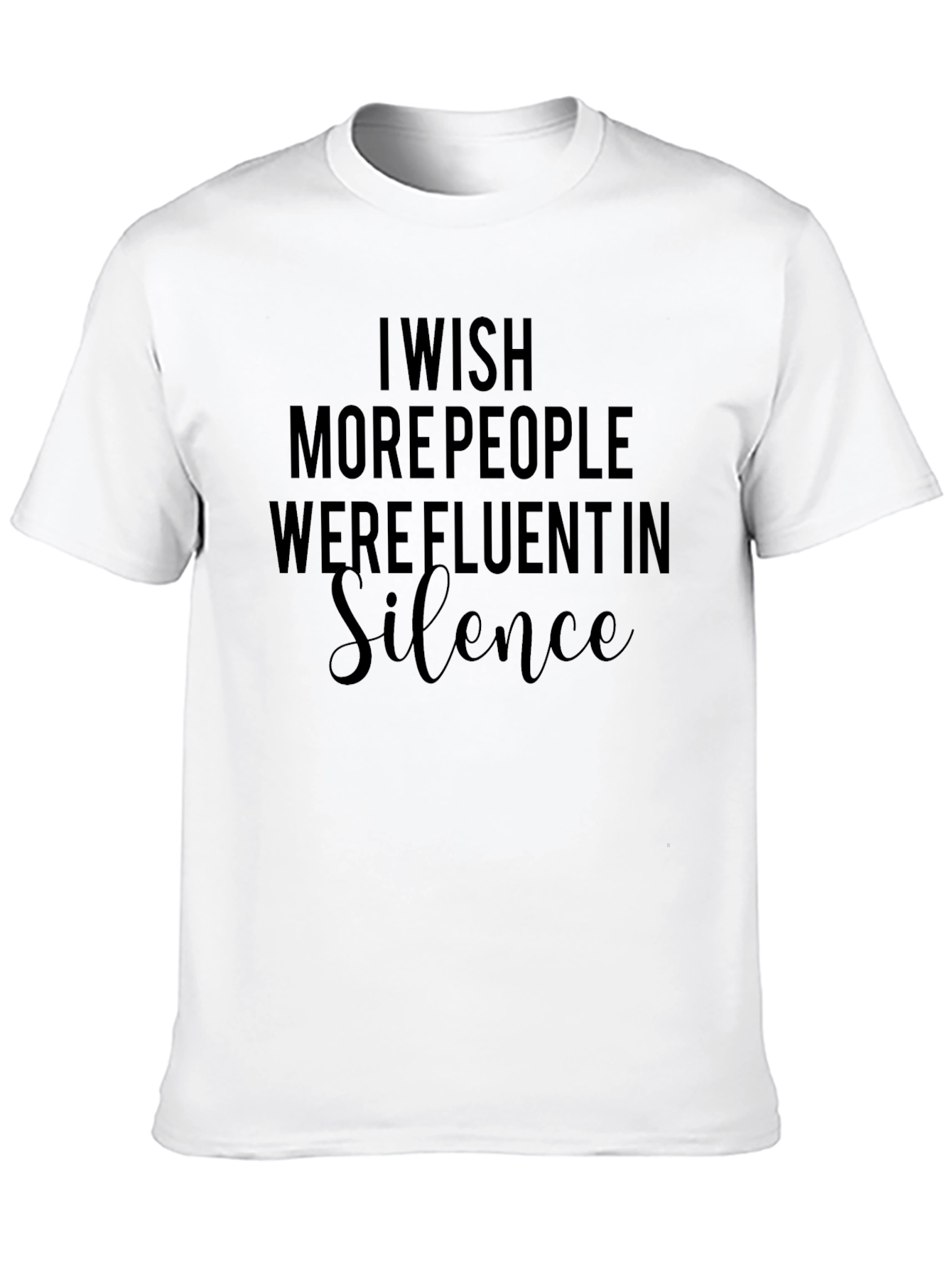 Fluent in Silence Black Graphic Tee