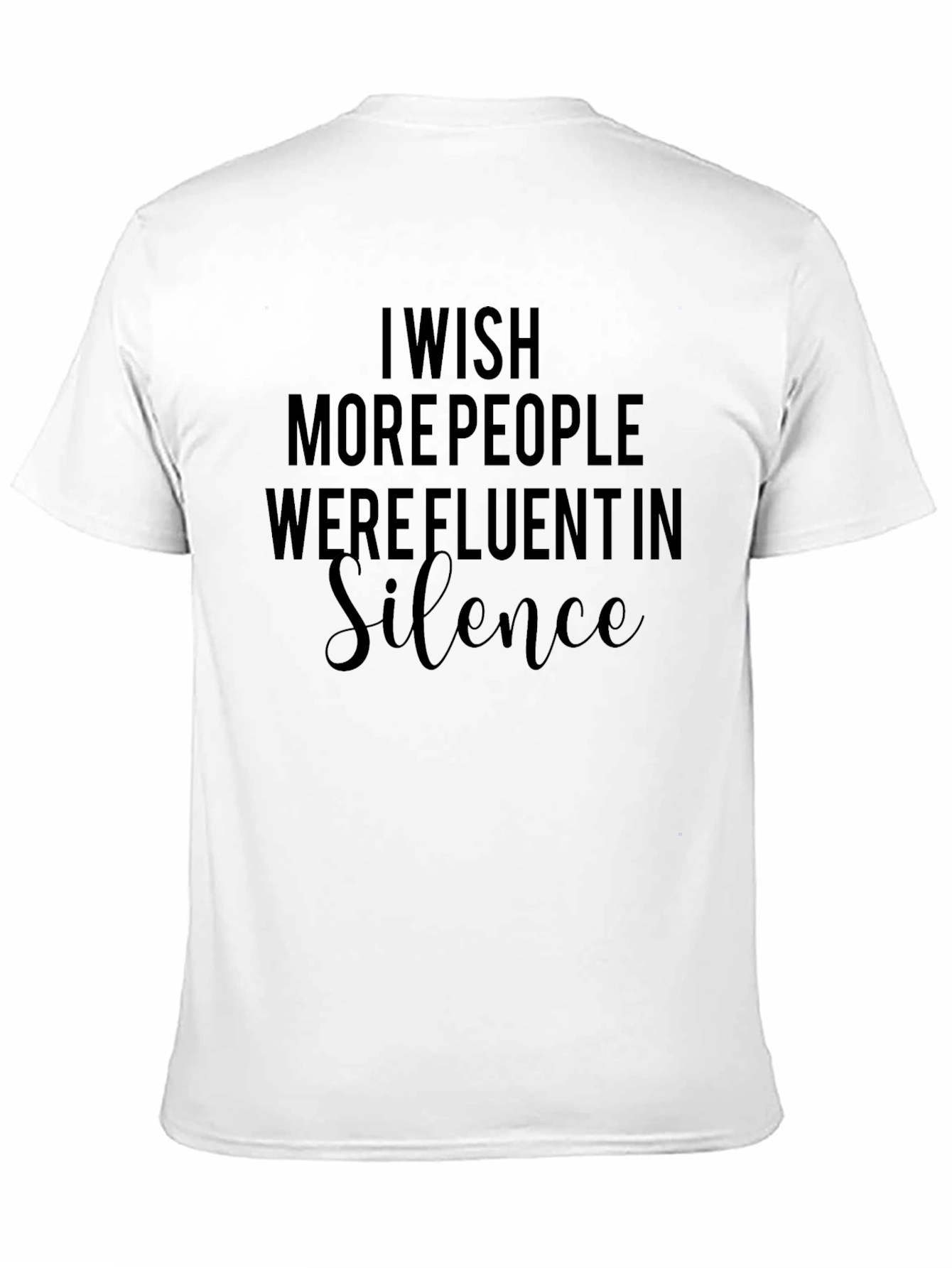 Fluent in Silence Black Graphic Tee