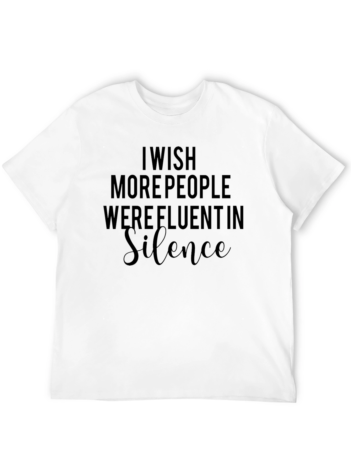Fluent in Silence Black Graphic Tee