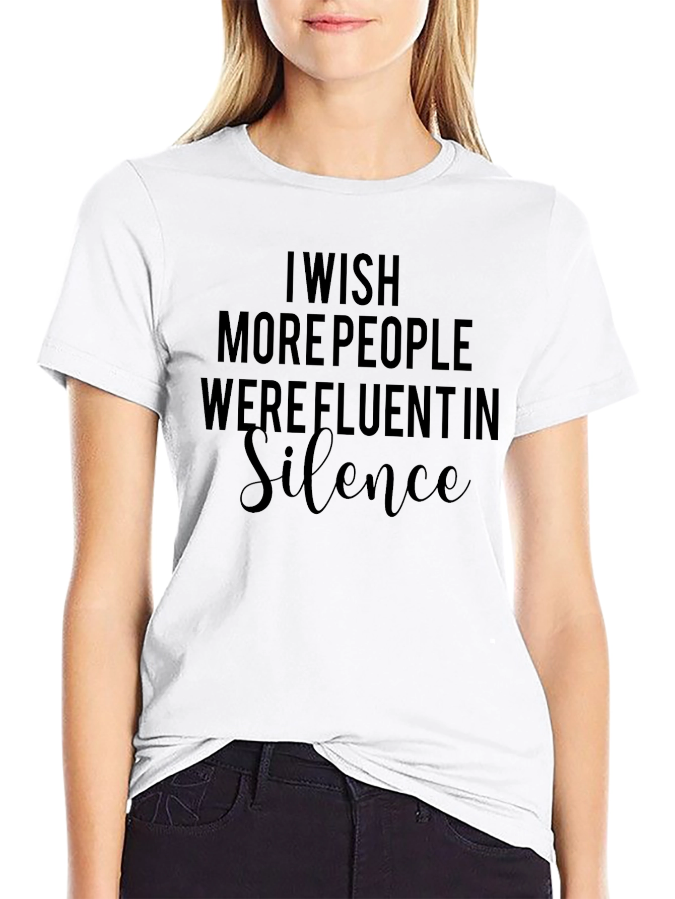 Fluent in Silence Black Graphic Tee