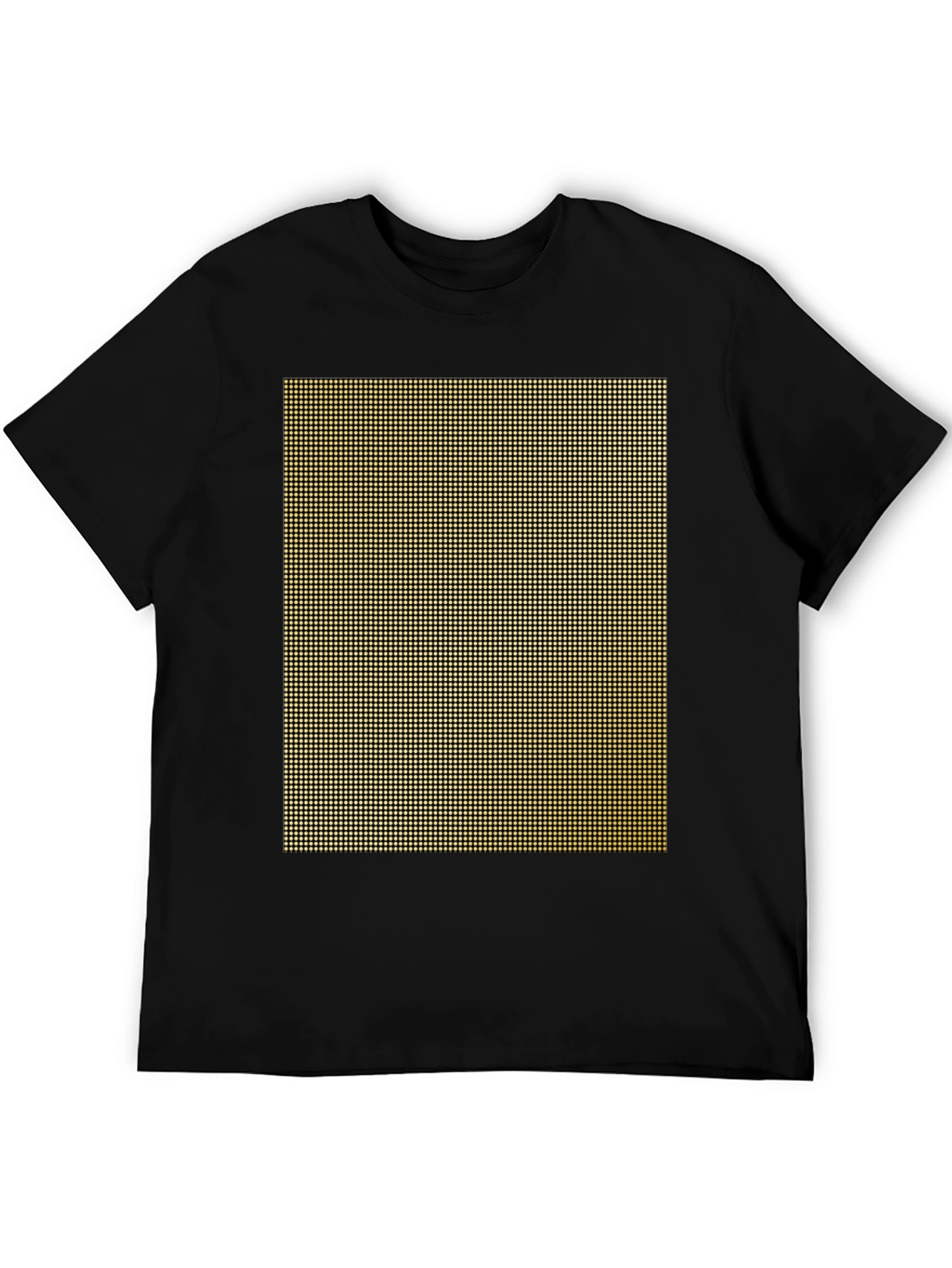 Geometric Grid Black T-Shirt