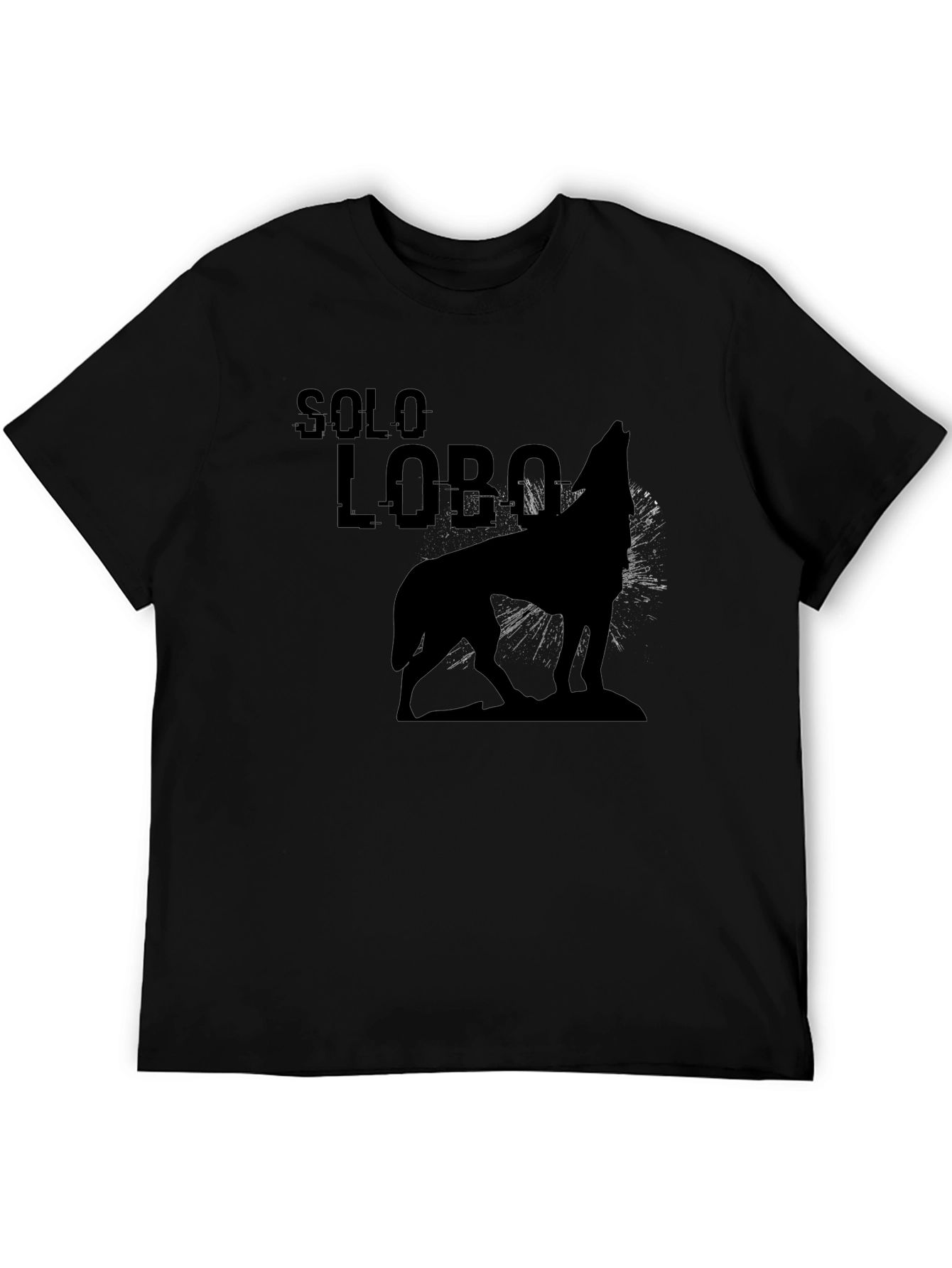Solo Lobo Graphic T-Shirt - Mens Black Tee