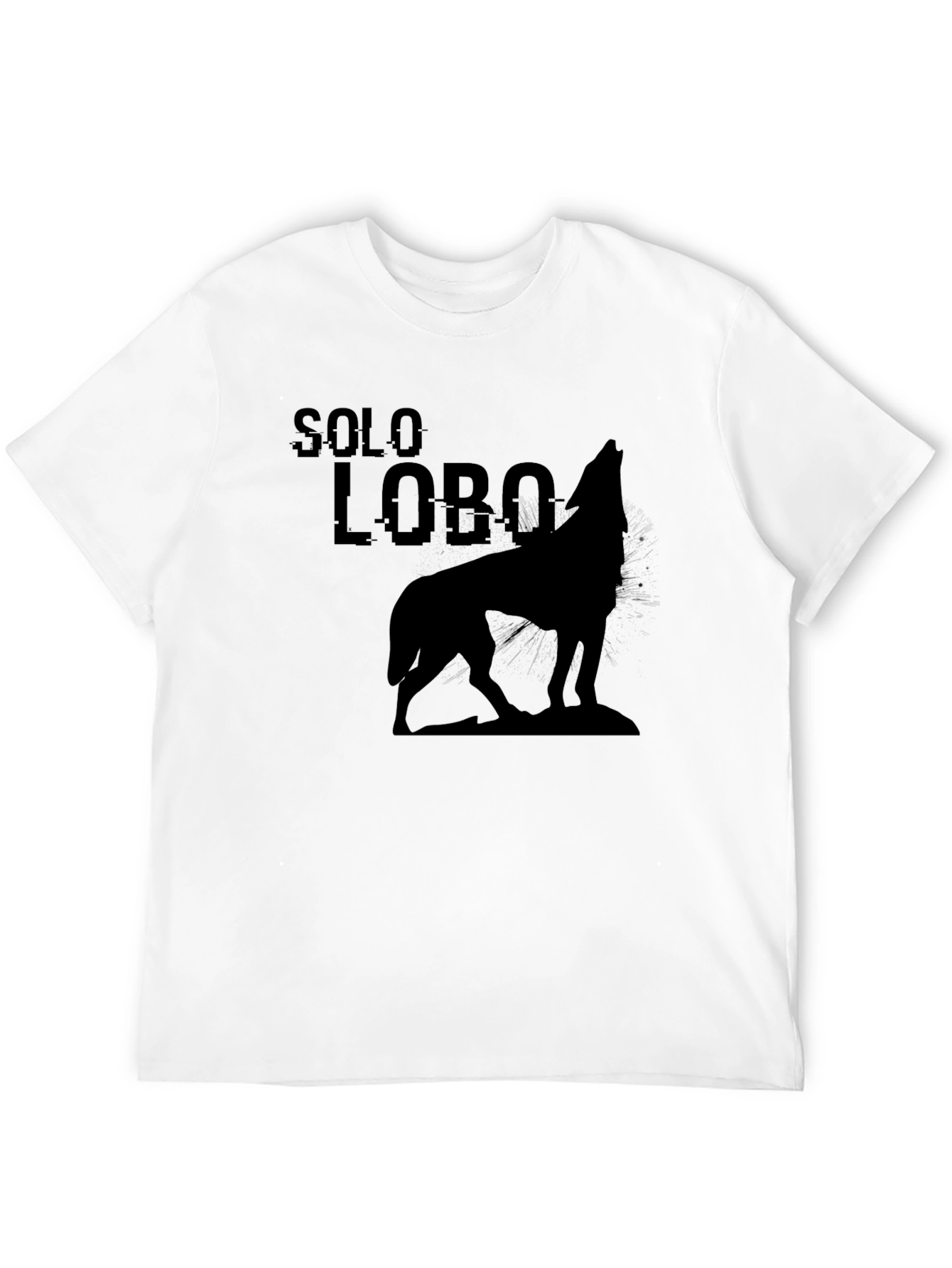 Solo Lobo Graphic T-Shirt - Mens Black Tee