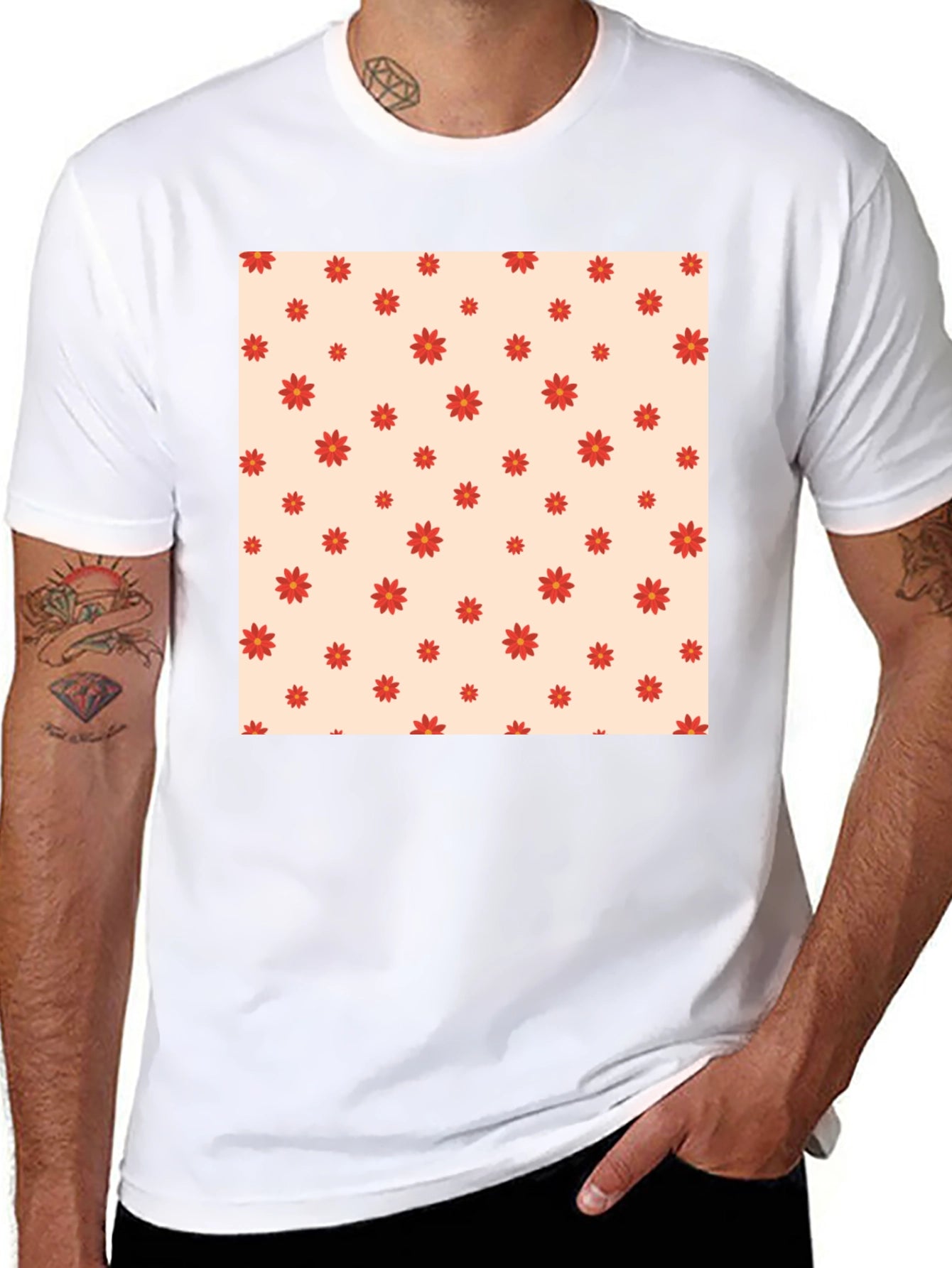 Floral Print T-Shirt - Stylish Casual Wear