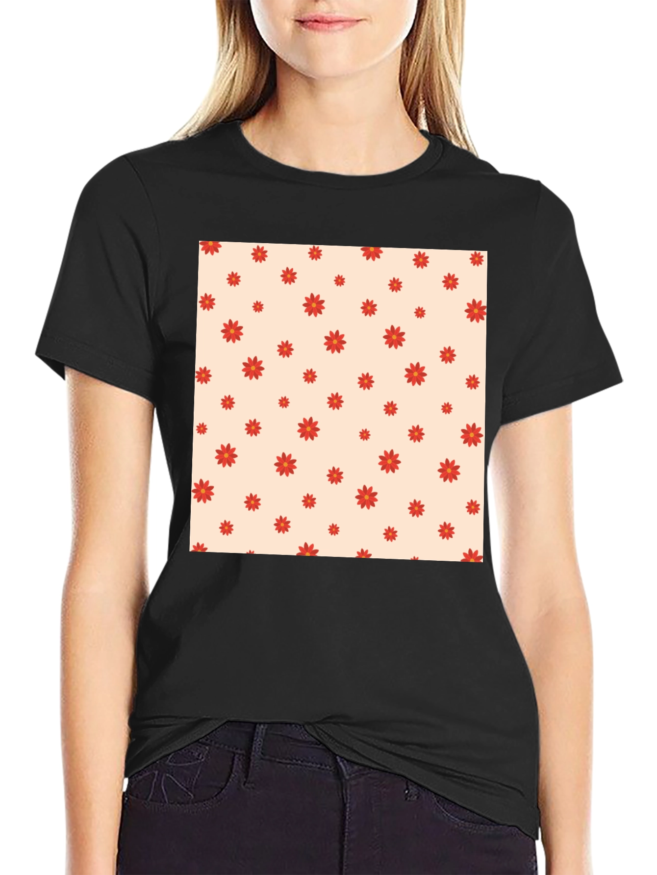 Floral Print T-Shirt - Stylish Casual Wear