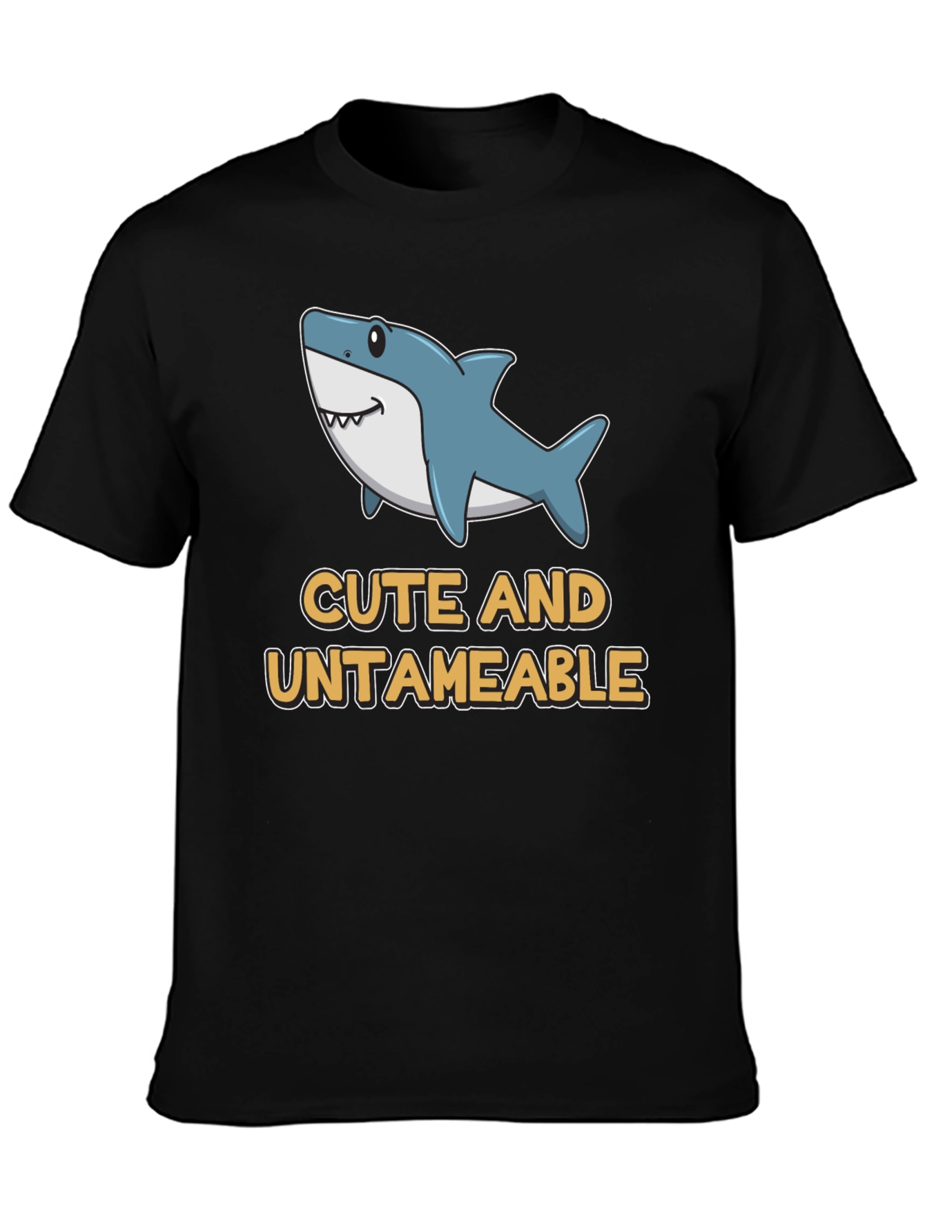 Cute and Untameable Shark Graphic T-Shirt