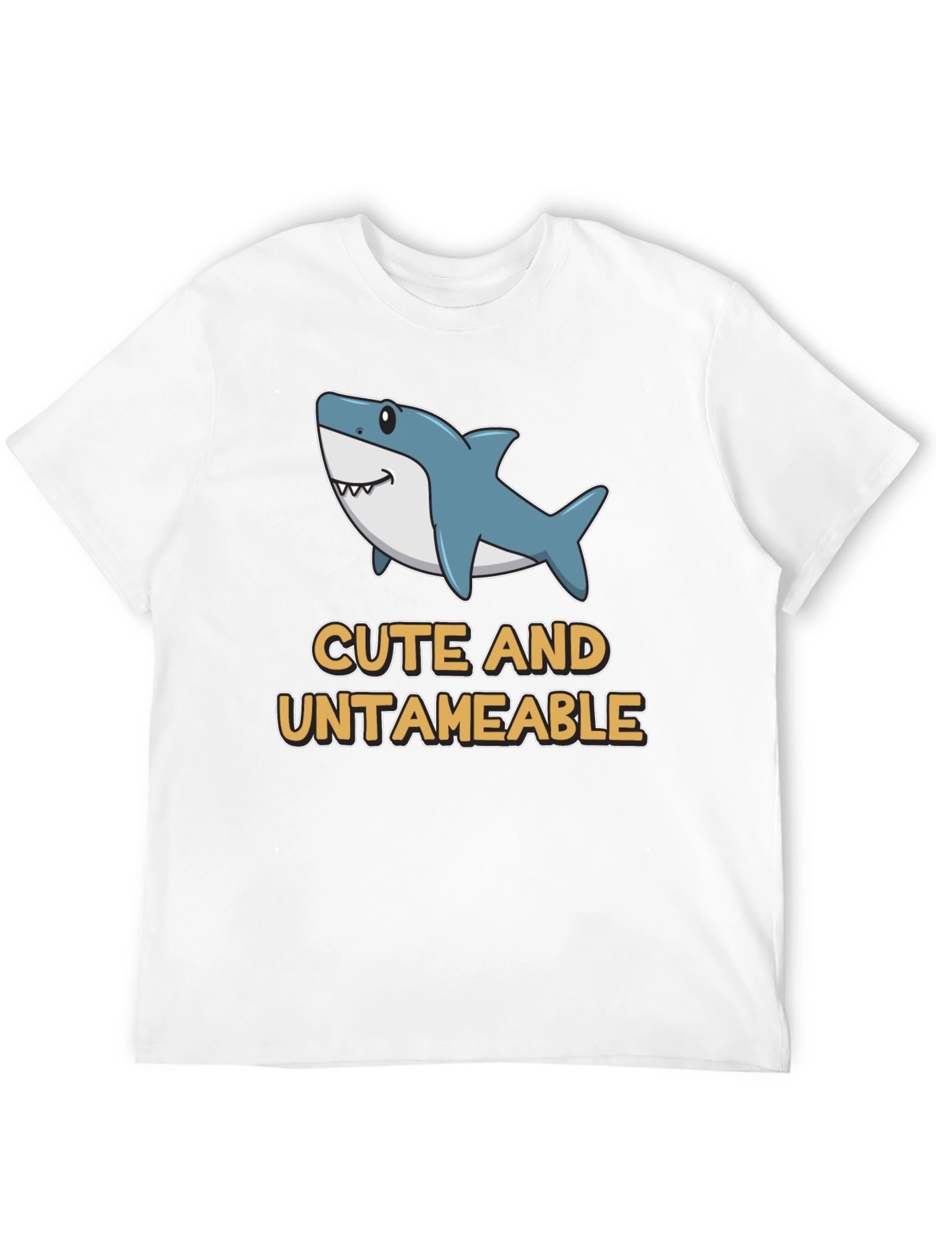 Cute and Untameable Shark Graphic T-Shirt