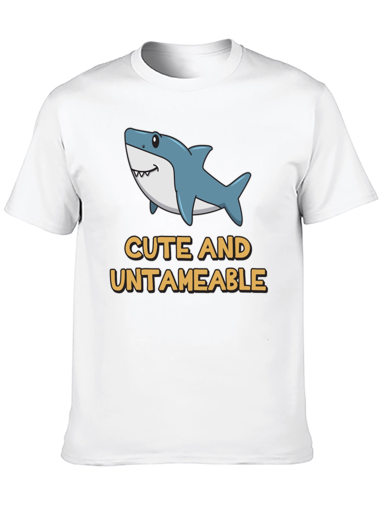Cute and Untameable Shark Graphic T-Shirt