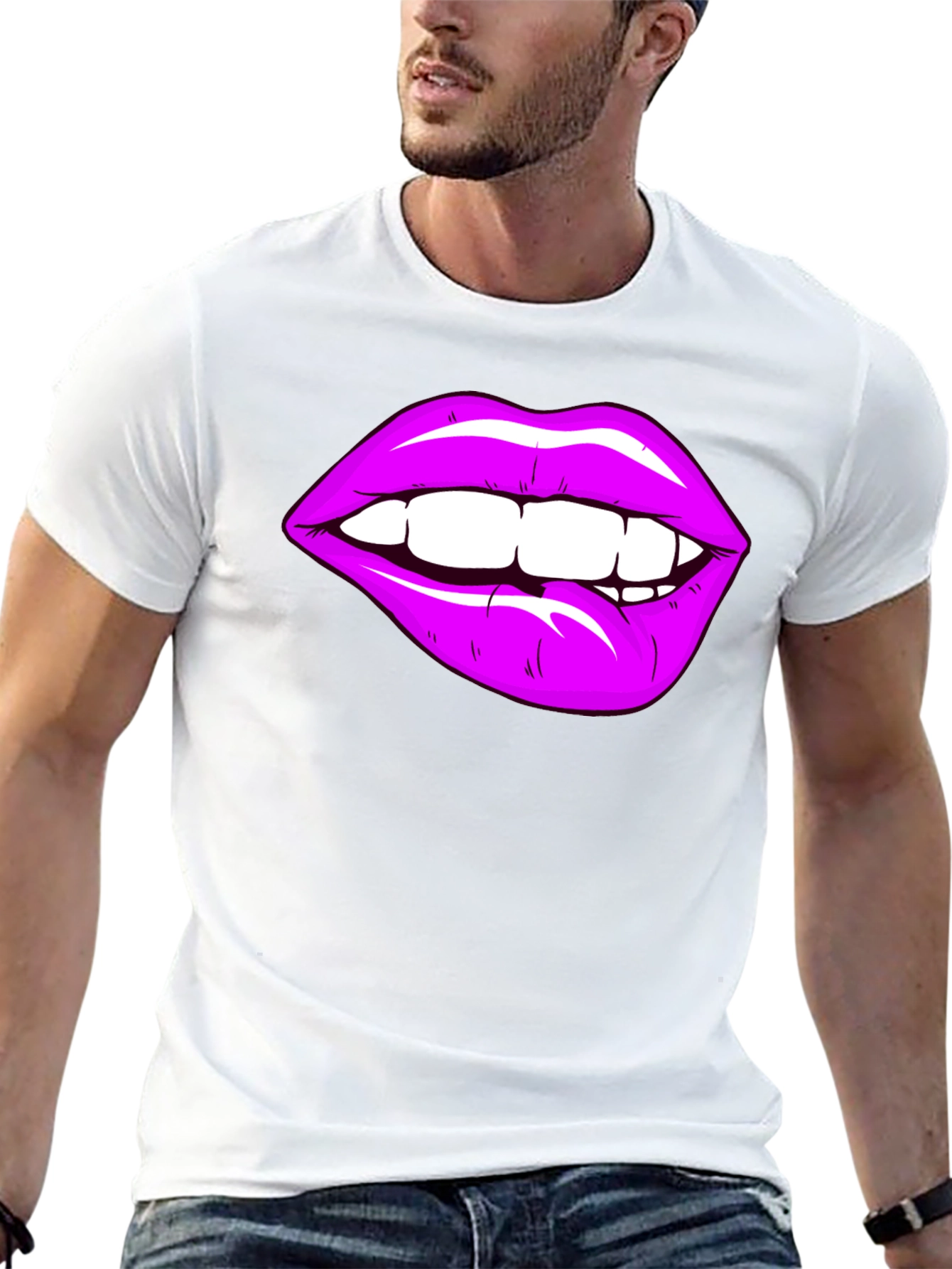Purple Lips Graphic T-Shirt - Bite Me!