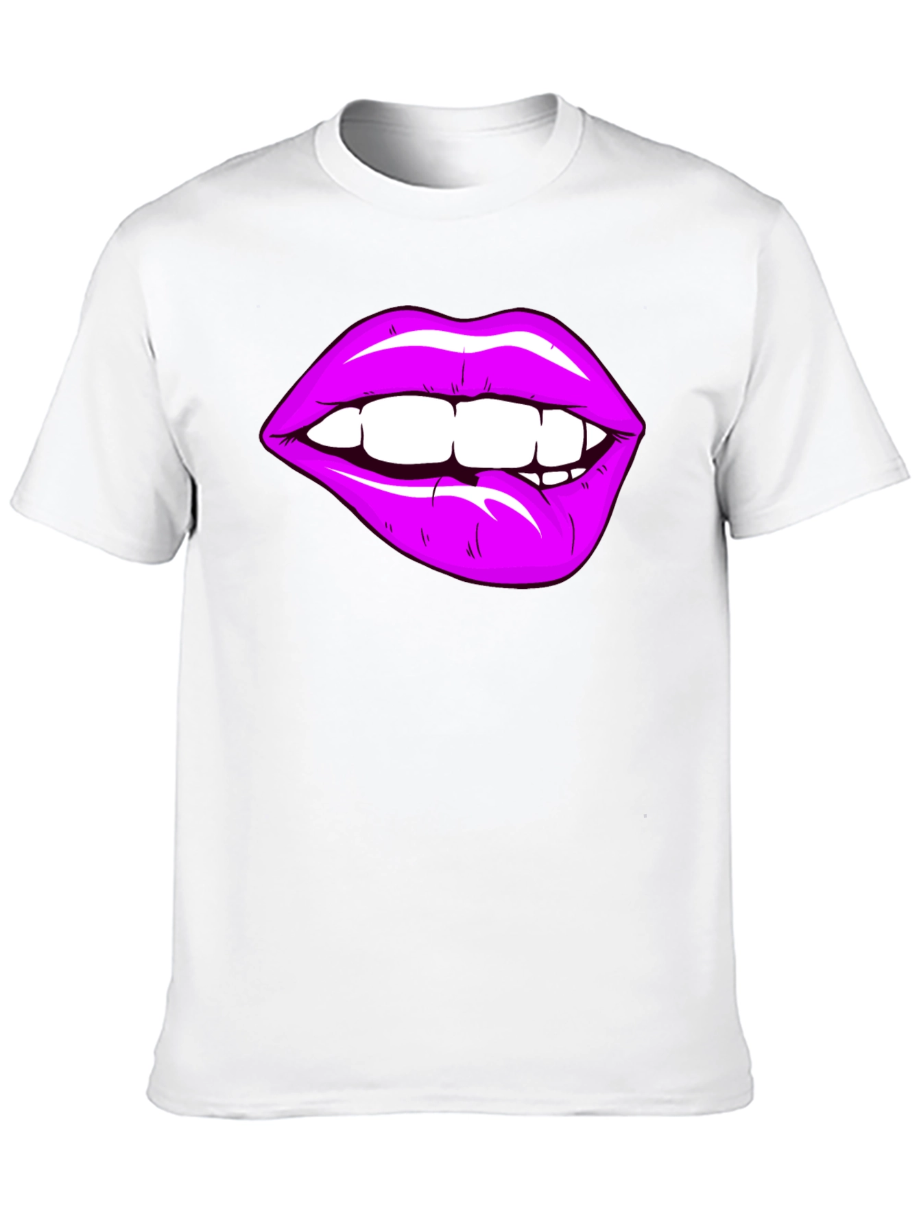 Purple Lips Graphic T-Shirt - Bite Me!