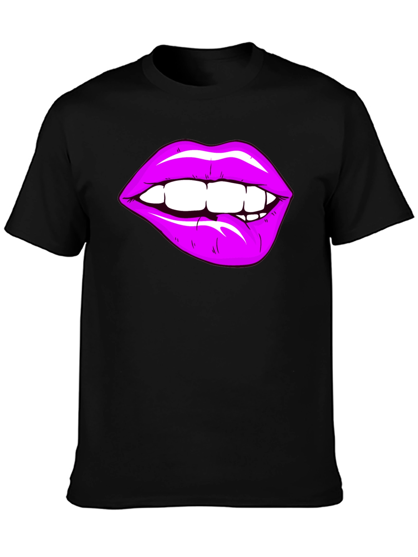 Purple Lips Graphic T-Shirt - Bite Me!