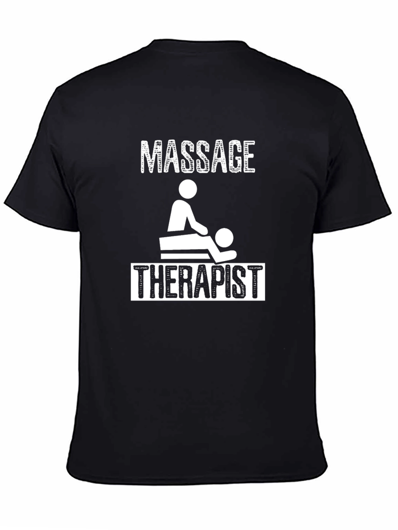 Massage Therapist Graphic Tee - Black Cotton T-Shirt