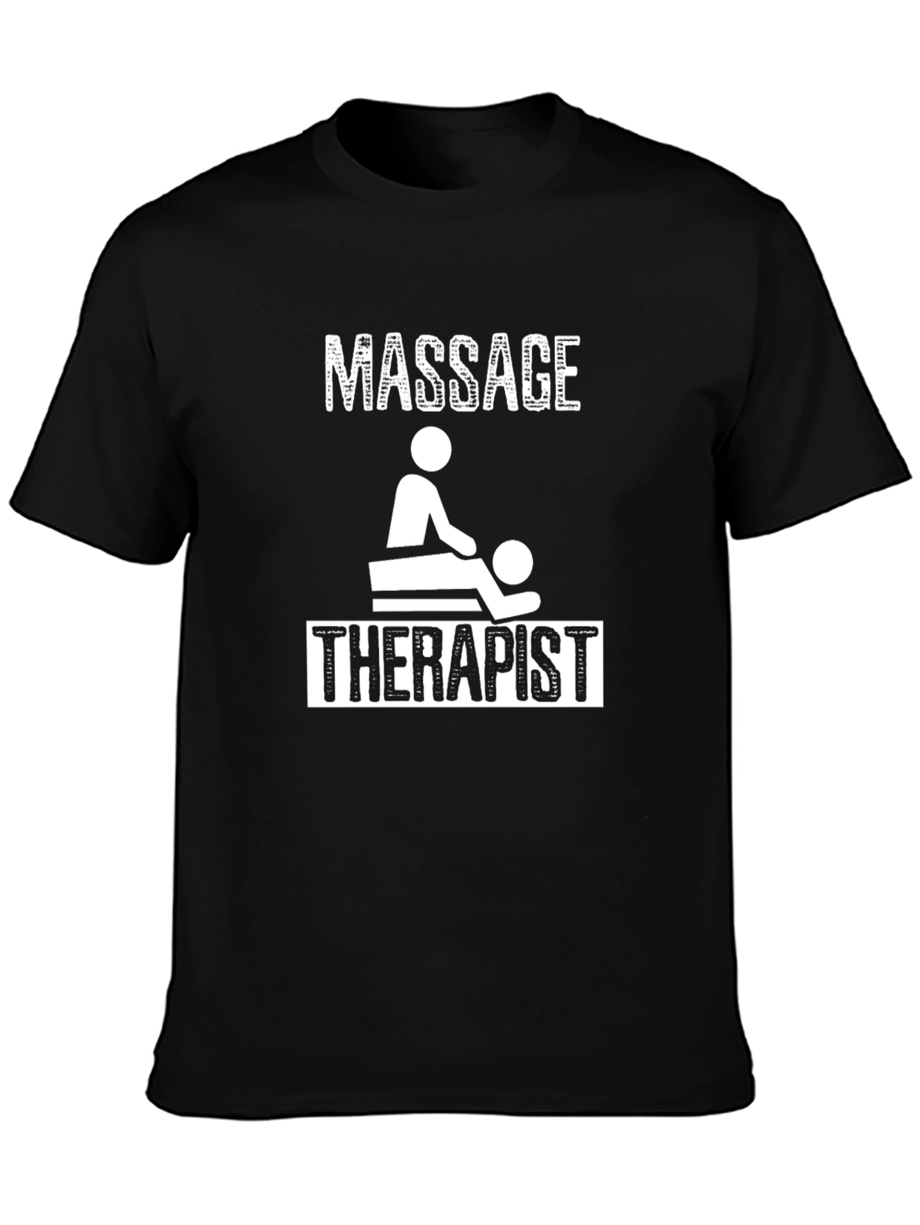 Massage Therapist Graphic Tee - Black Cotton T-Shirt