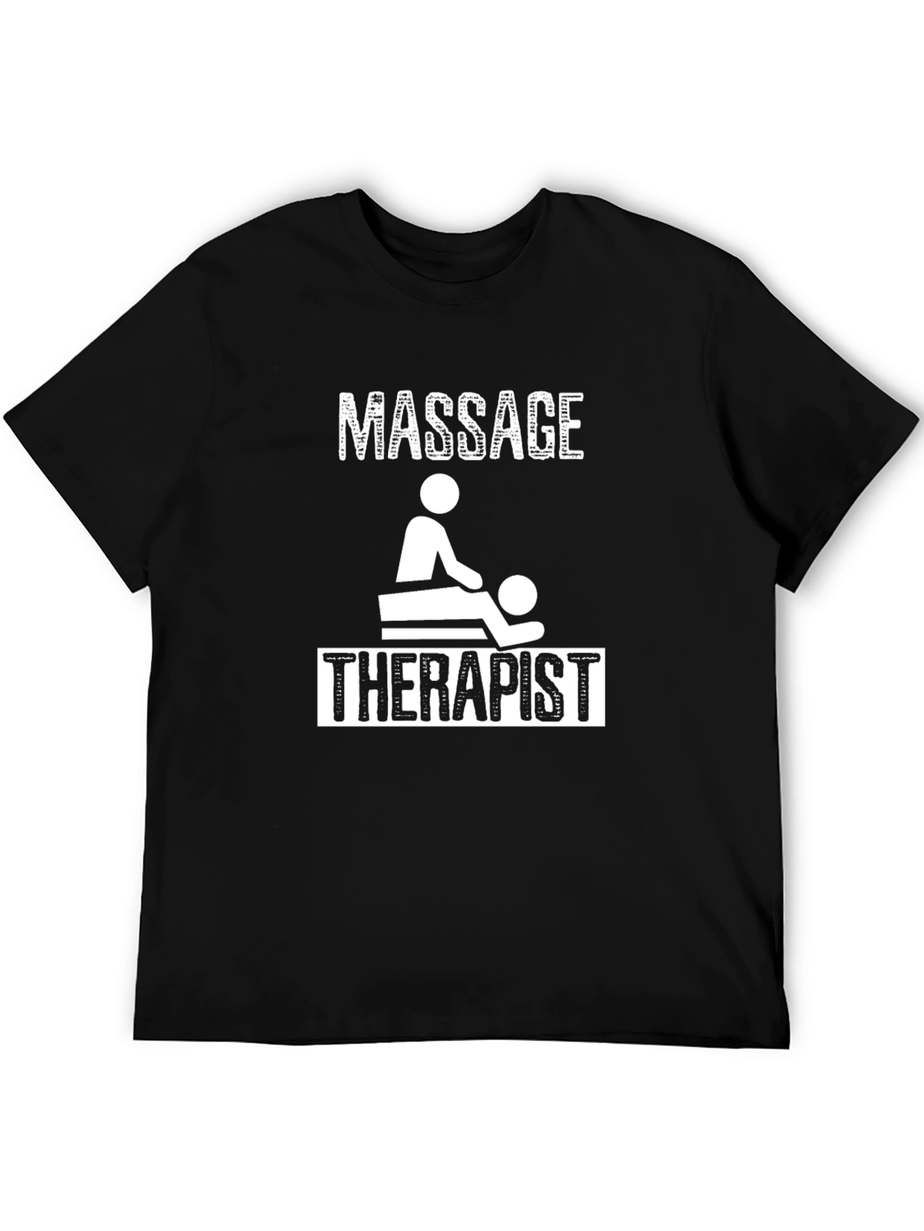 Massage Therapist Graphic Tee - Black Cotton T-Shirt