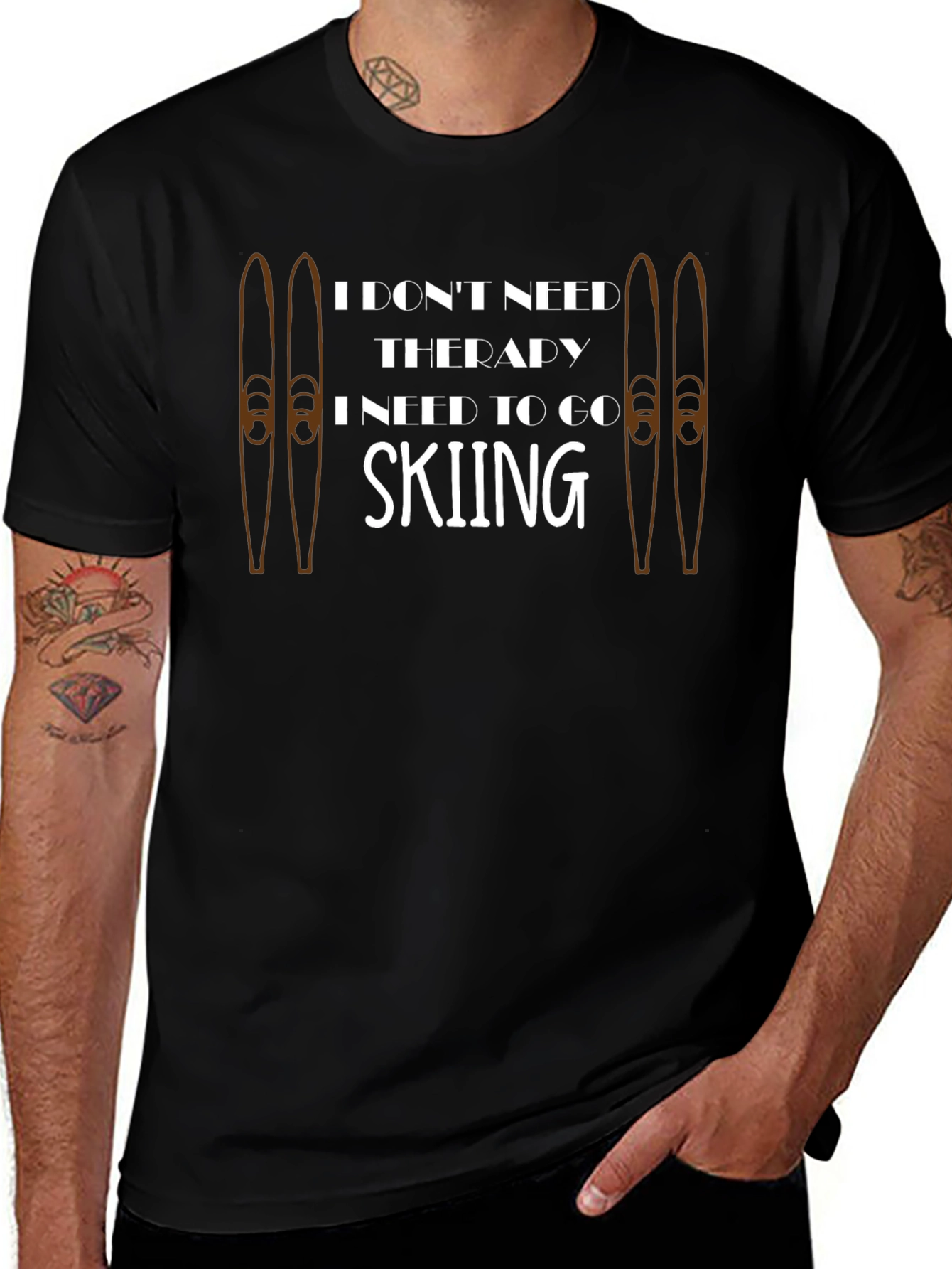 Funny Skiing T-Shirt - Therapy Alternative