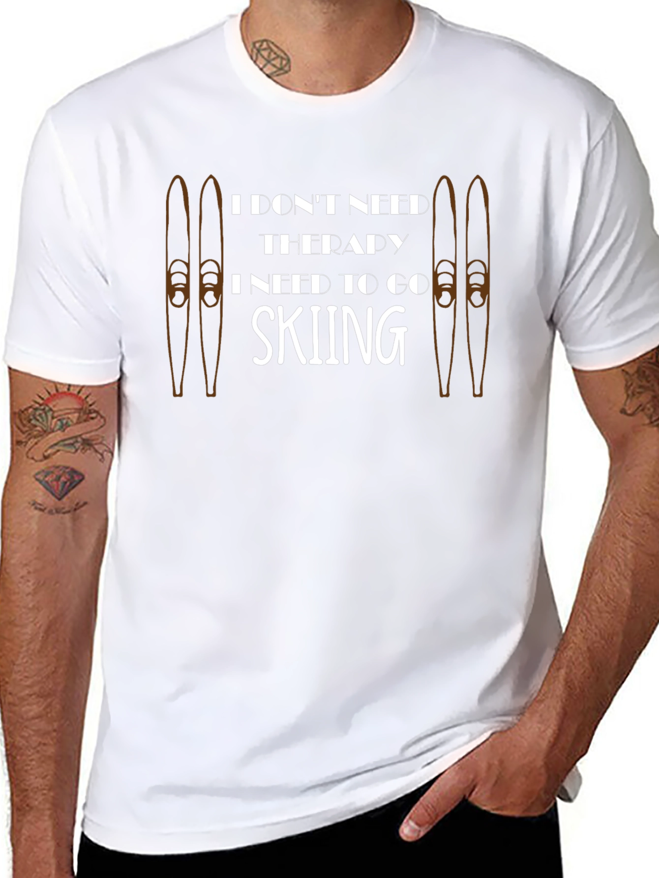 Funny Skiing T-Shirt - Therapy Alternative