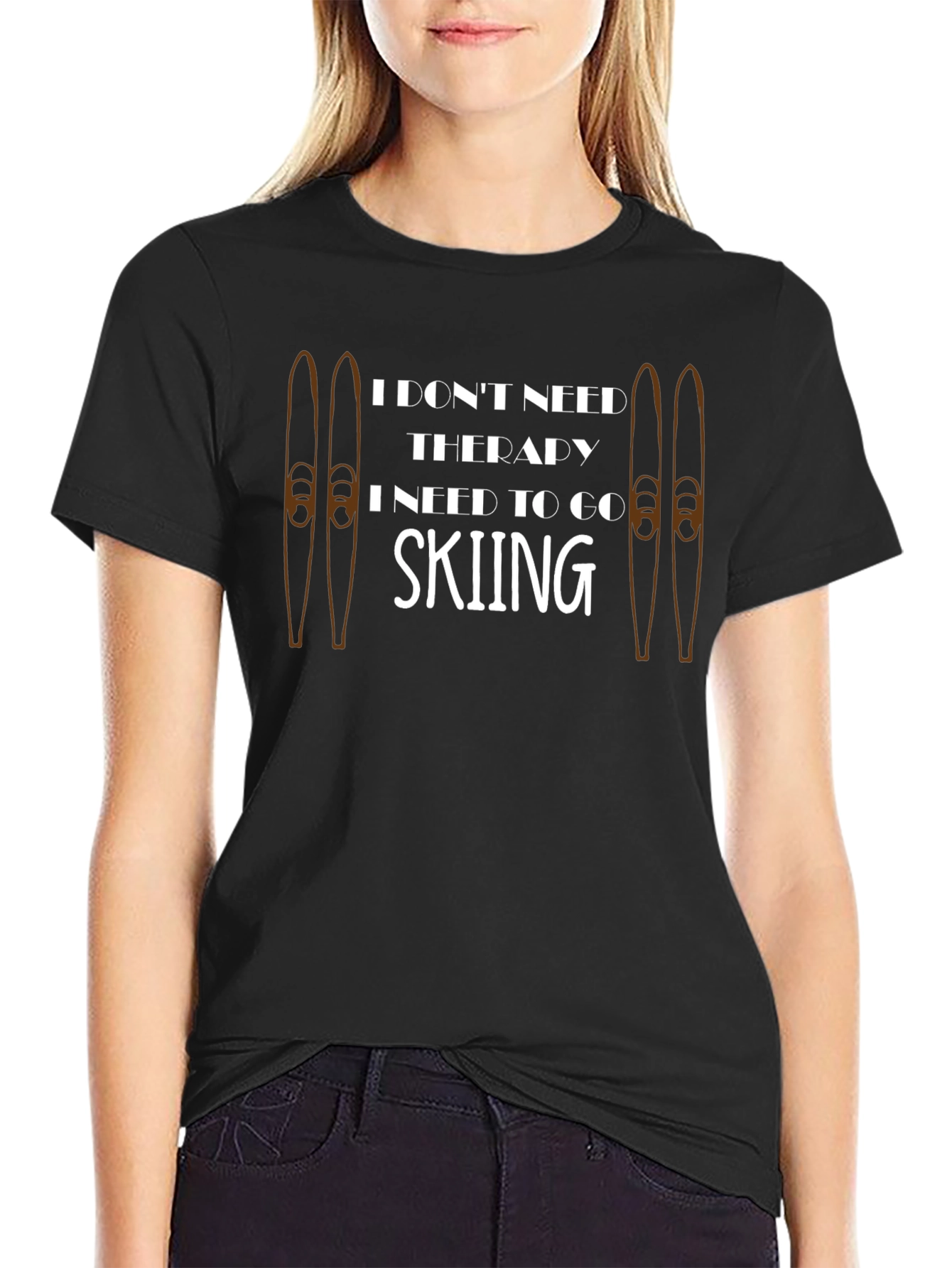 Funny Skiing T-Shirt - Therapy Alternative