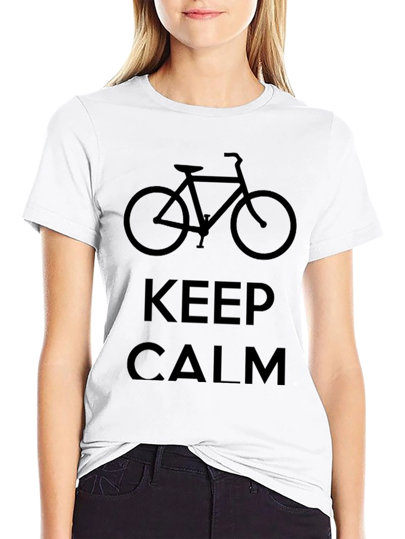Keep Calm & Ride On - Black Graphic Tee