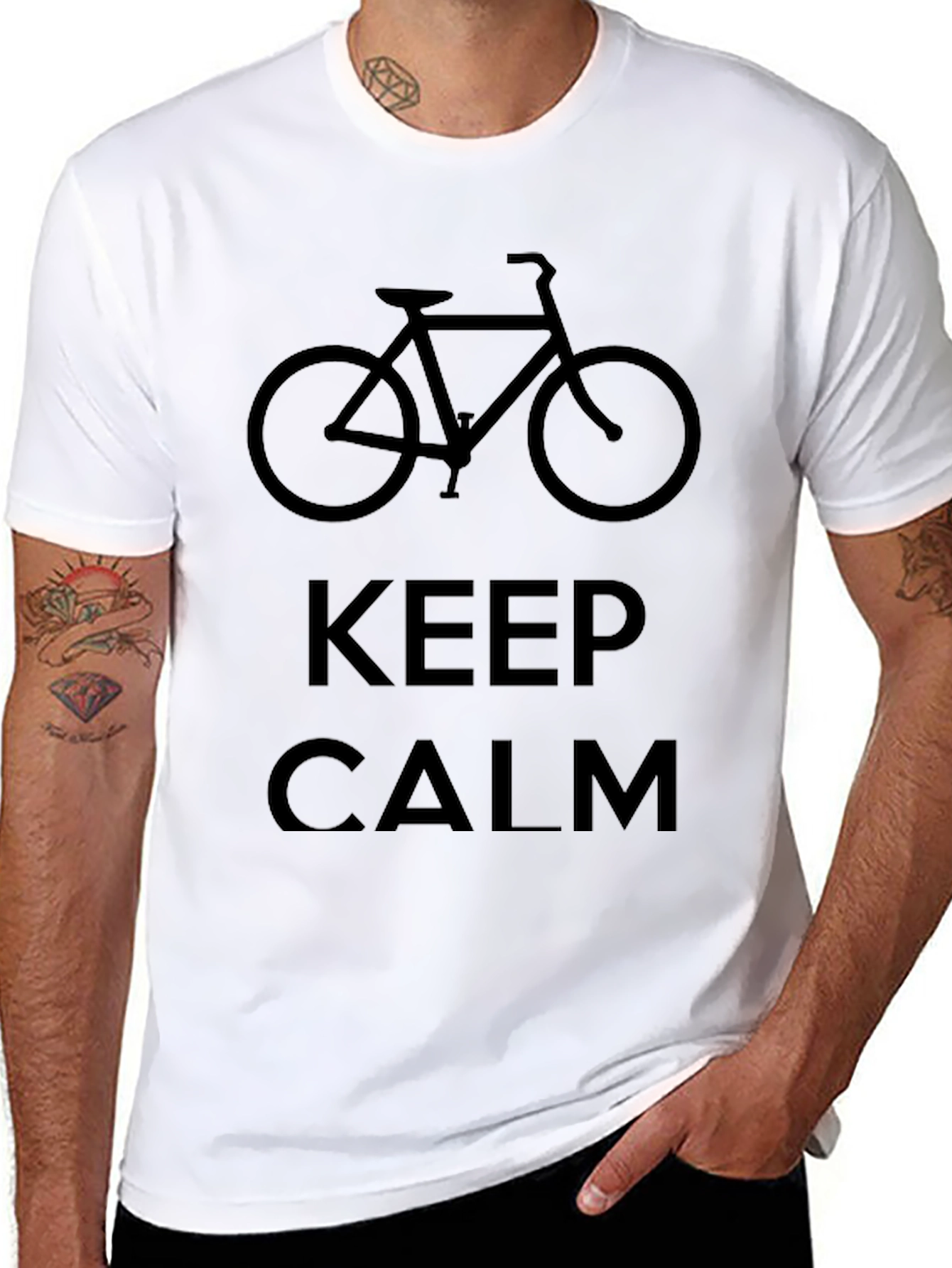 Keep Calm & Ride On - Black Graphic Tee