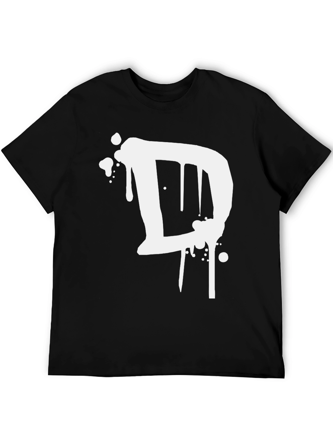 Graffiti Letter D Black T-Shirt - Urban Style