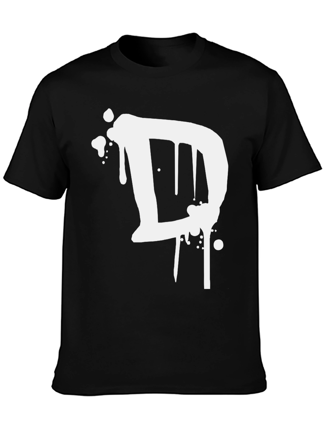 Graffiti Letter D Black T-Shirt - Urban Style