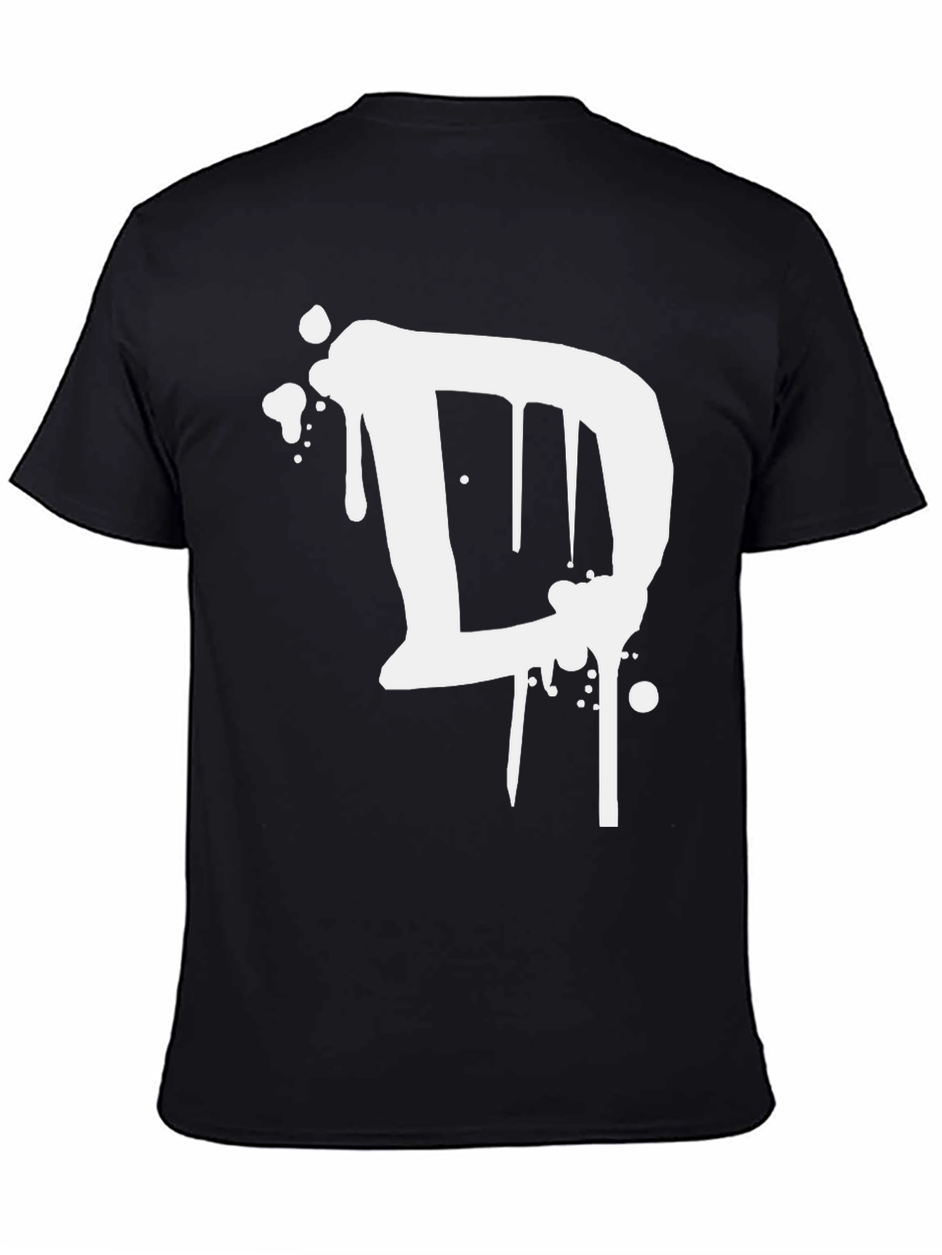 Graffiti Letter D Black T-Shirt - Urban Style