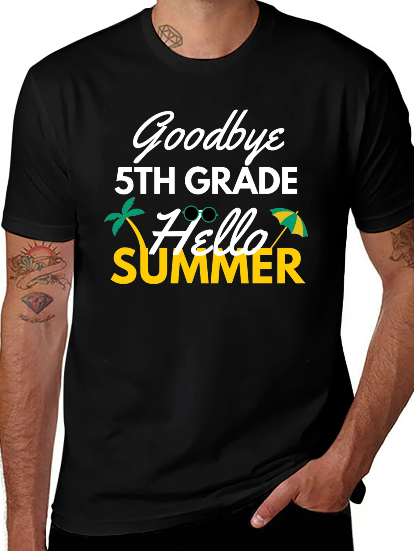 Goodbye 5th Grade Hello Summer Graphic Tee