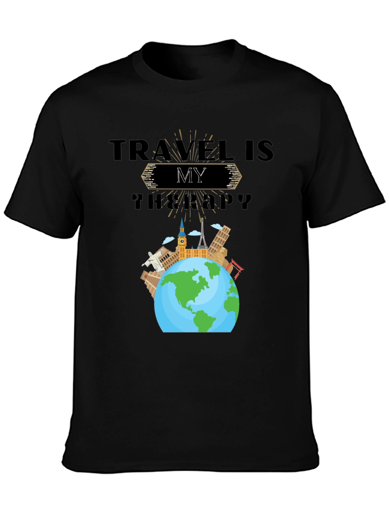 Travel Is My Therapy Graphic T-Shirt