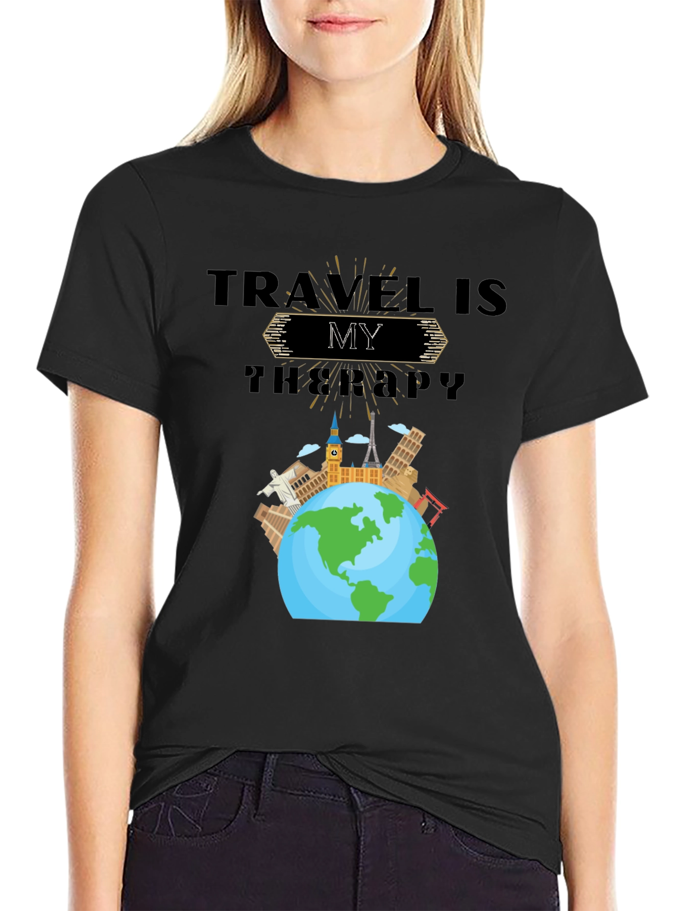 Travel Is My Therapy Graphic T-Shirt