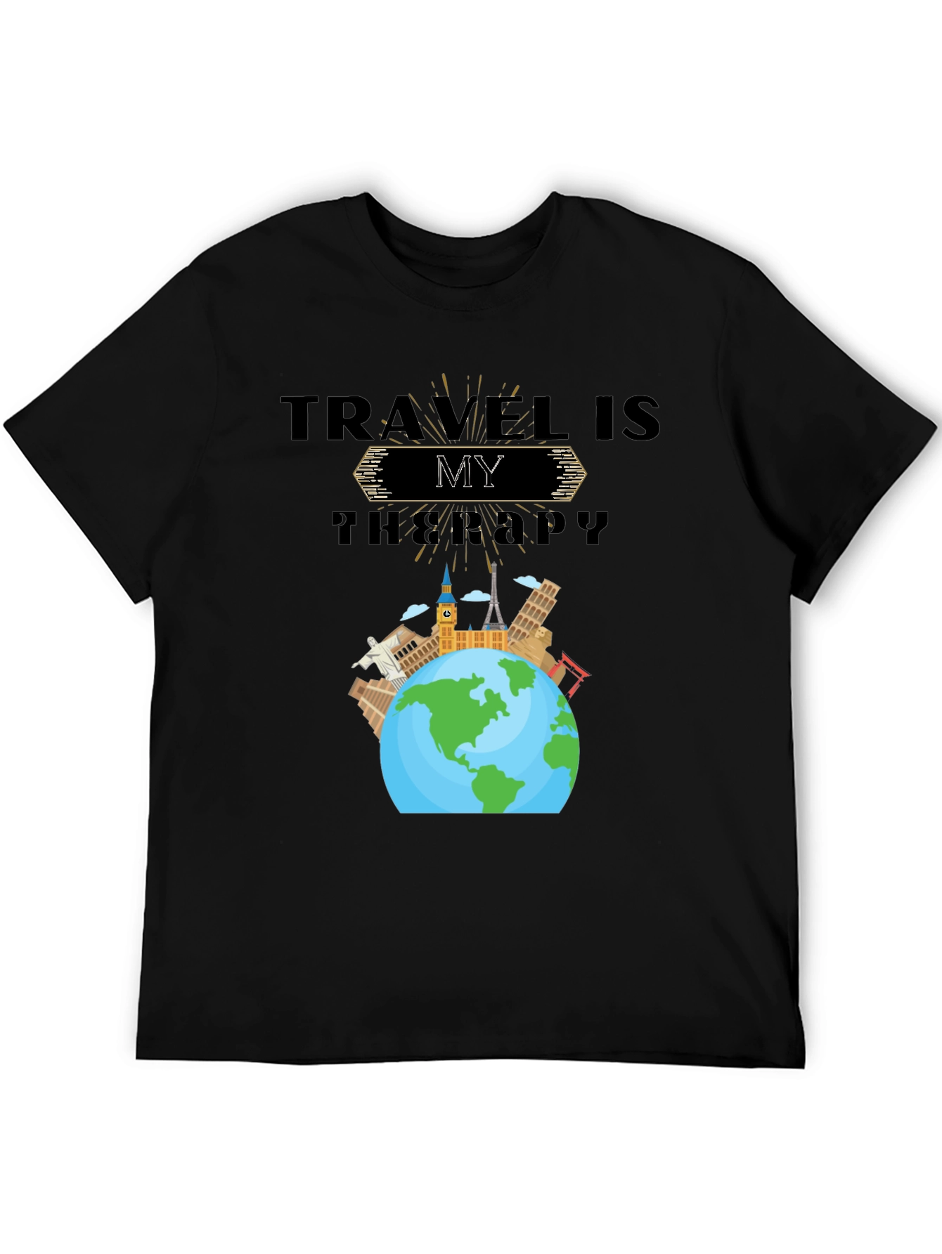 Travel Is My Therapy Graphic T-Shirt