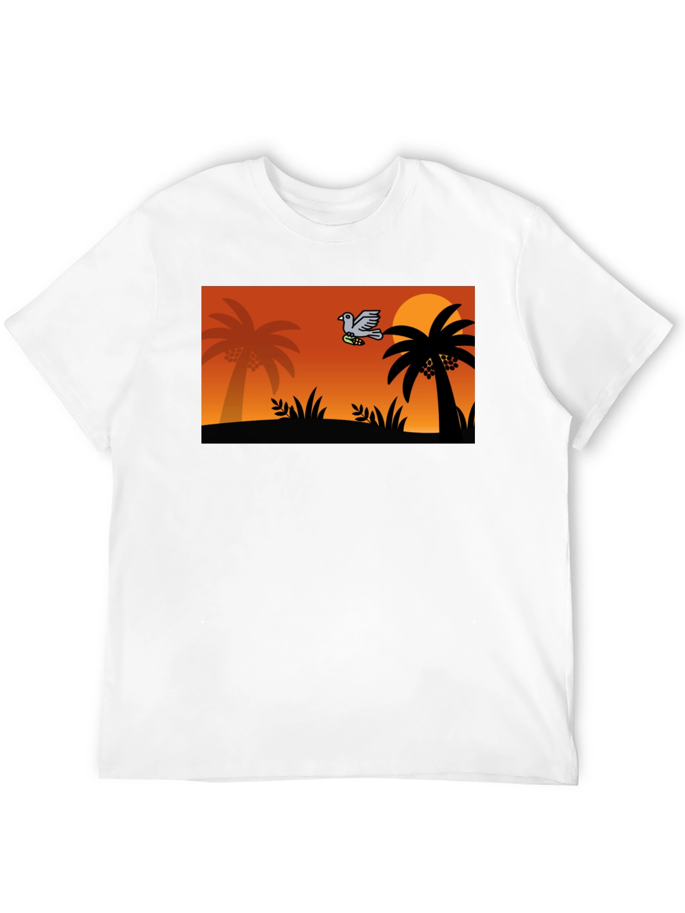 Tropical Sunset Bird Graphic Tee
