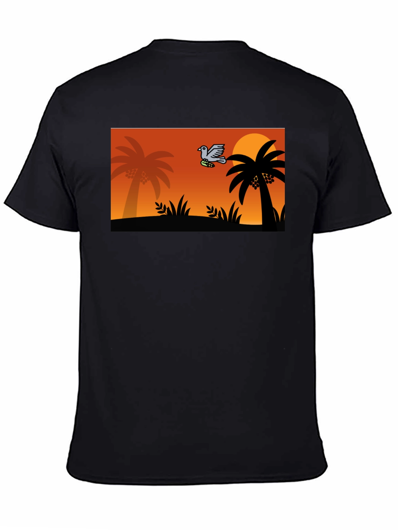 Tropical Sunset Bird Graphic Tee