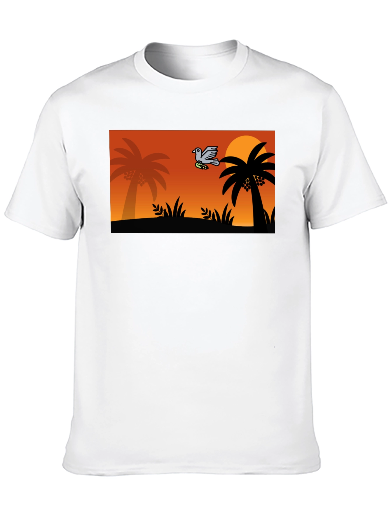 Tropical Sunset Bird Graphic Tee