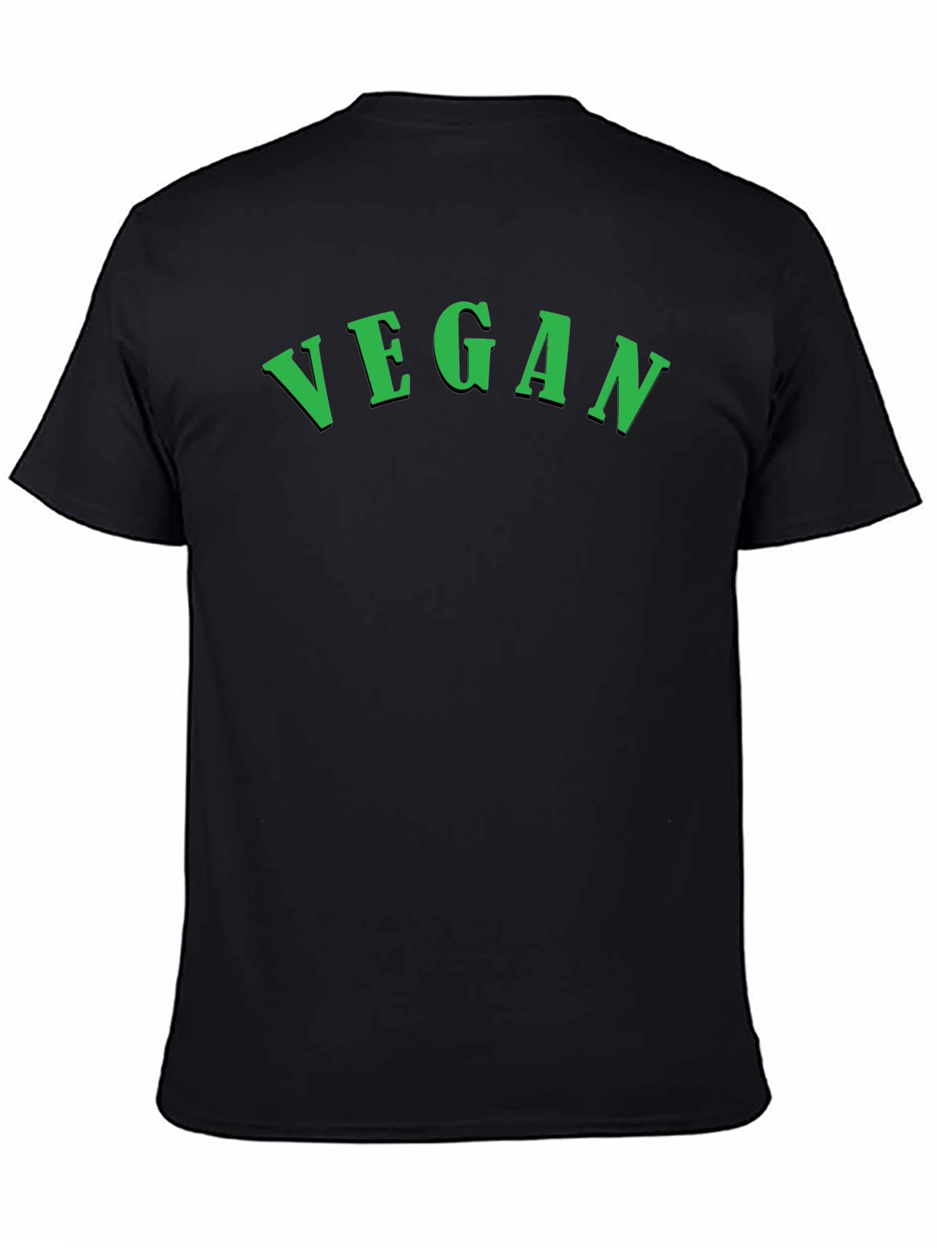 Vegan Graphic Tee - Black Cotton T-Shirt
