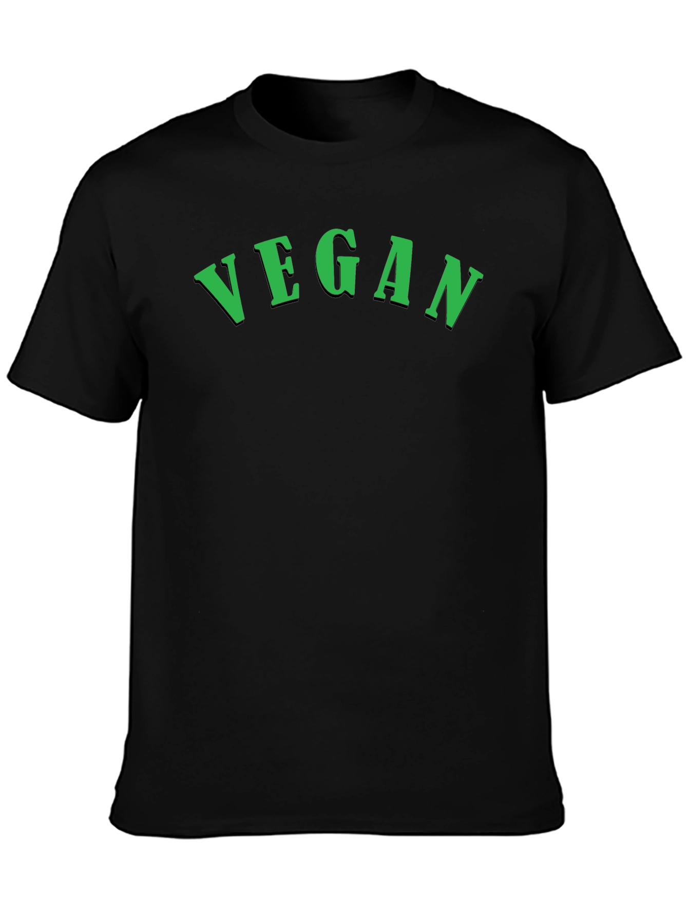 Vegan Graphic Tee - Black Cotton T-Shirt